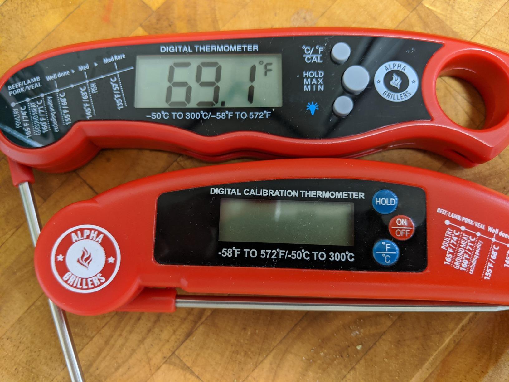 Alpha Grillers Instant Read Meat Thermometer Digital, Cooking, Food, Grill | 1-2 Second Ultra-Fast Response Time, Bright Backlit Display, Waterproof (IP67), Pre-Calibrated & Ready to Use customer photo 1