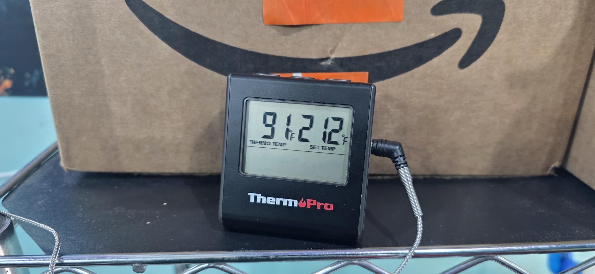 TempPro TP16 Large LCD Digital Meat Thermometer for Smoker Oven Kitchen BBQ Grill Thermometer Clock Timer with Stainless Steel Temperature Probe, Cooking Gifts for Father&Husband(Previously ThermoPro) customer photo 1