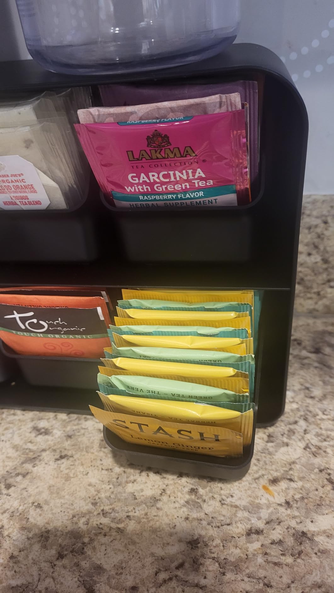 Mind Reader Tea Bag Organizer, Tea Station Organizer, Countertop Storage, Kitchen, Plastic, 10.25