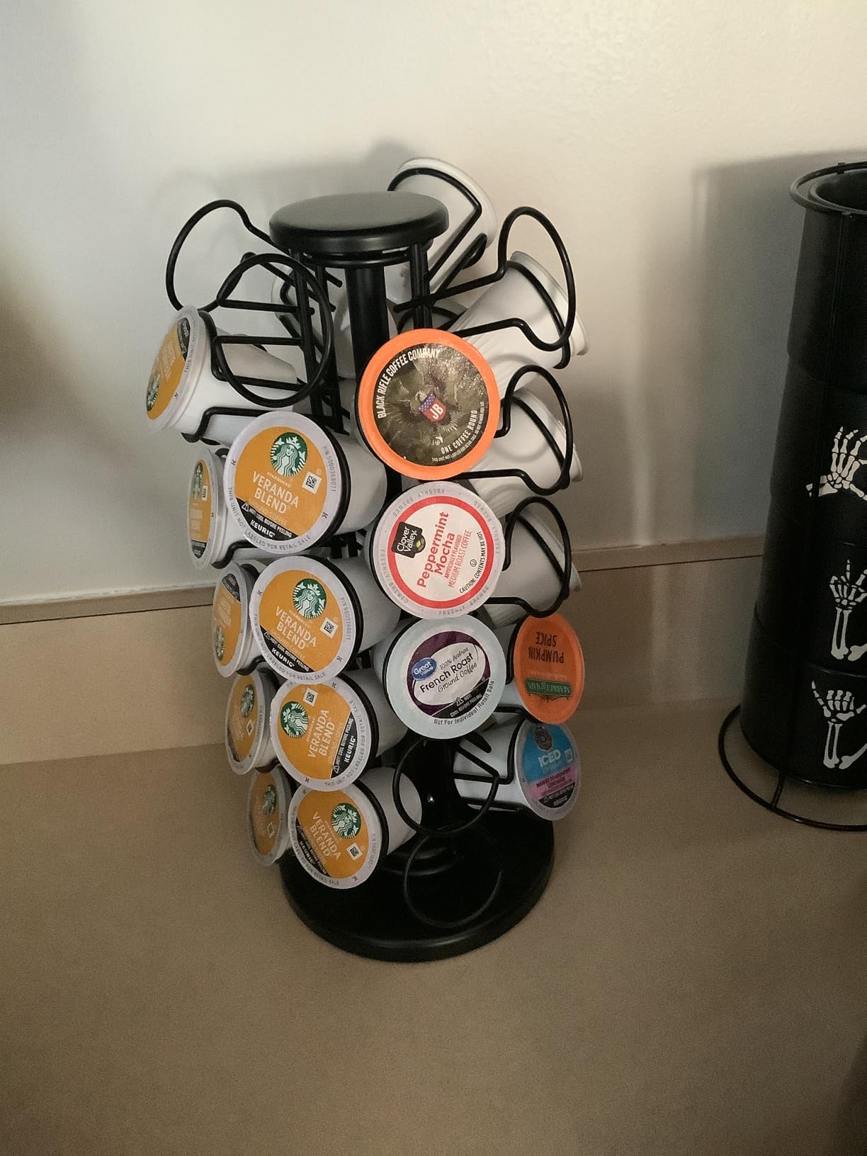 K Cup Holders,K Cup Holder, K Cups Holder,K Cup Carousel, Coffee Pods Holder Storage Organizer Stand,No Assembly Required,Black (Capacity of 40 Pods, Black) customer photo 2