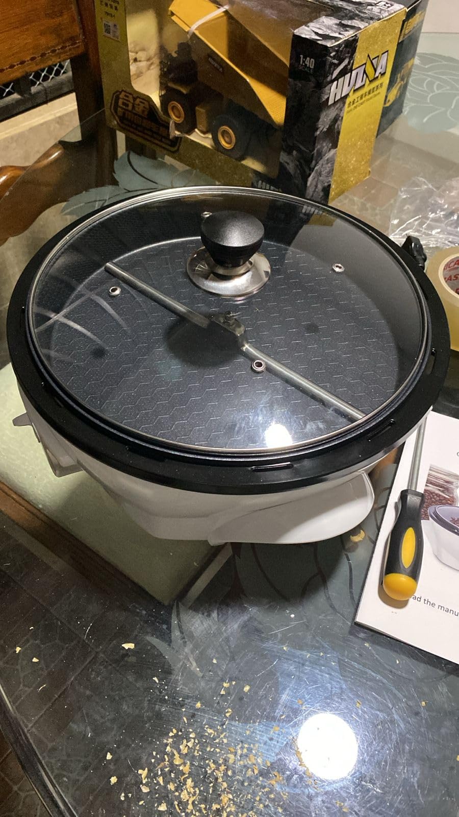 JIAWANSHUN Electric Coffee Bean Roaster for Home Use 1.1lb Capacity Temperature Control (0-240C), Non-Stick, Perfect for Beginner Roasting, 1200W, 110V customer photo 2