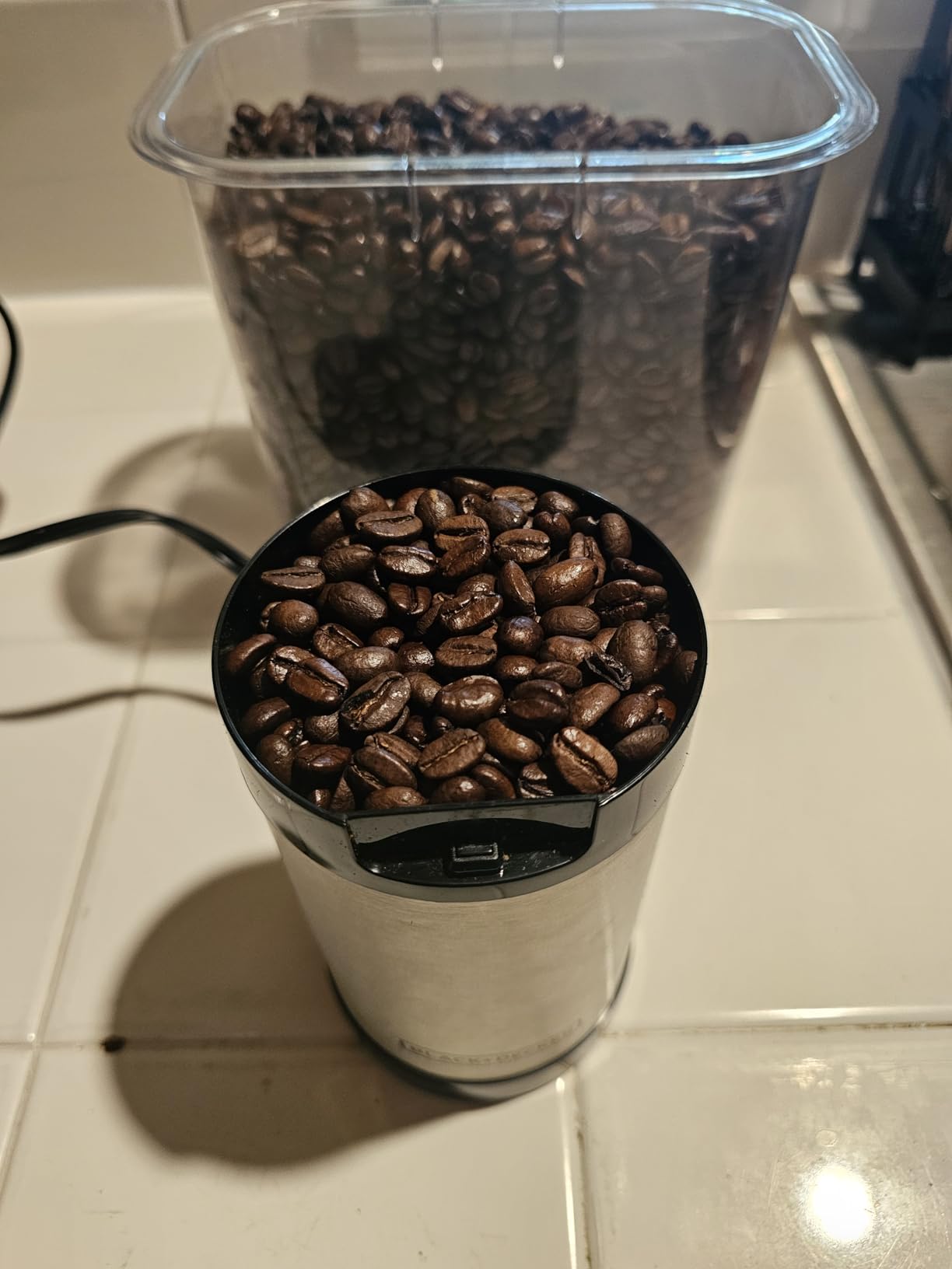 BLACK+DECKER One-Touch Coffee & Spice Grinder with Stainless Steel Blades customer photo 2