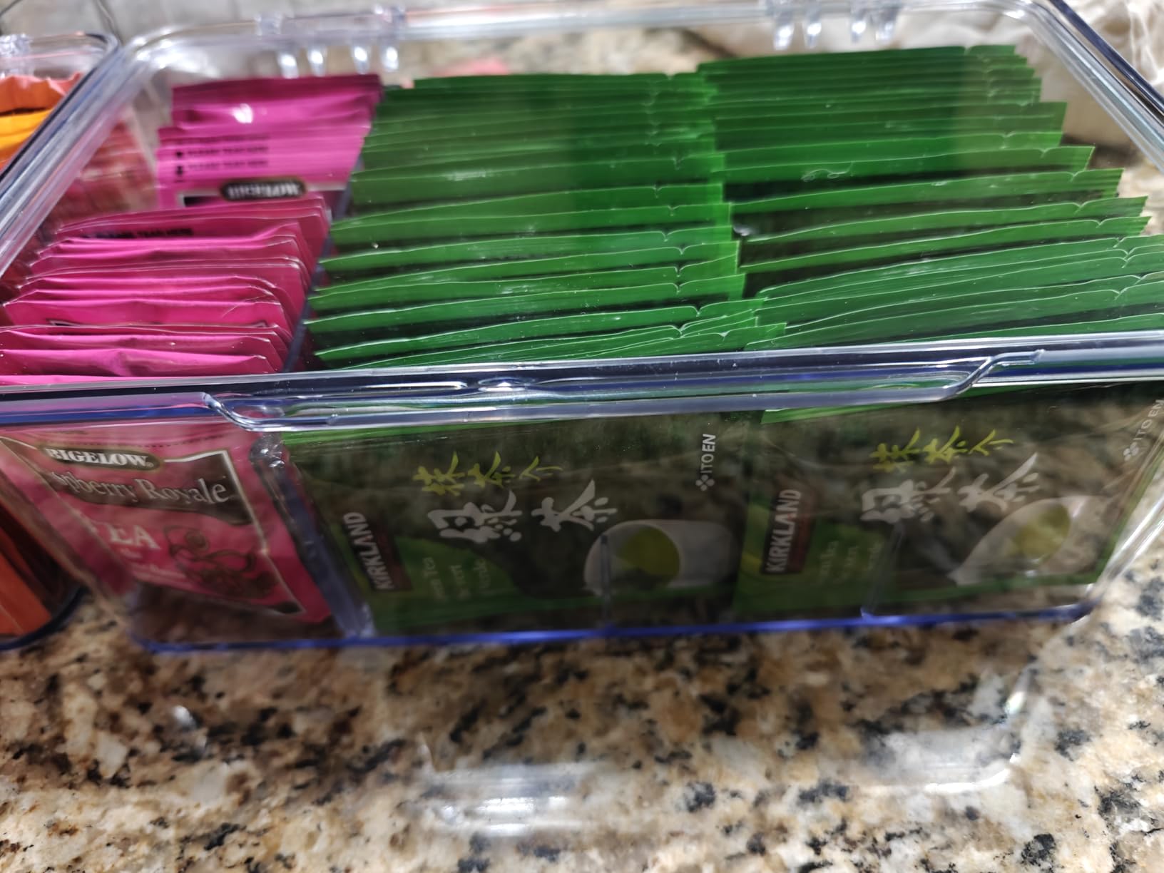 Utopia Home - Tea Bag Organizer With Lids, Clear Pantry Storage Box - (3 Pack) Stackable Partition Organizers or Holder With Lids For Drawers, Countertops, Fridge, Kitchen, Snack & Spice Organization customer photo 1