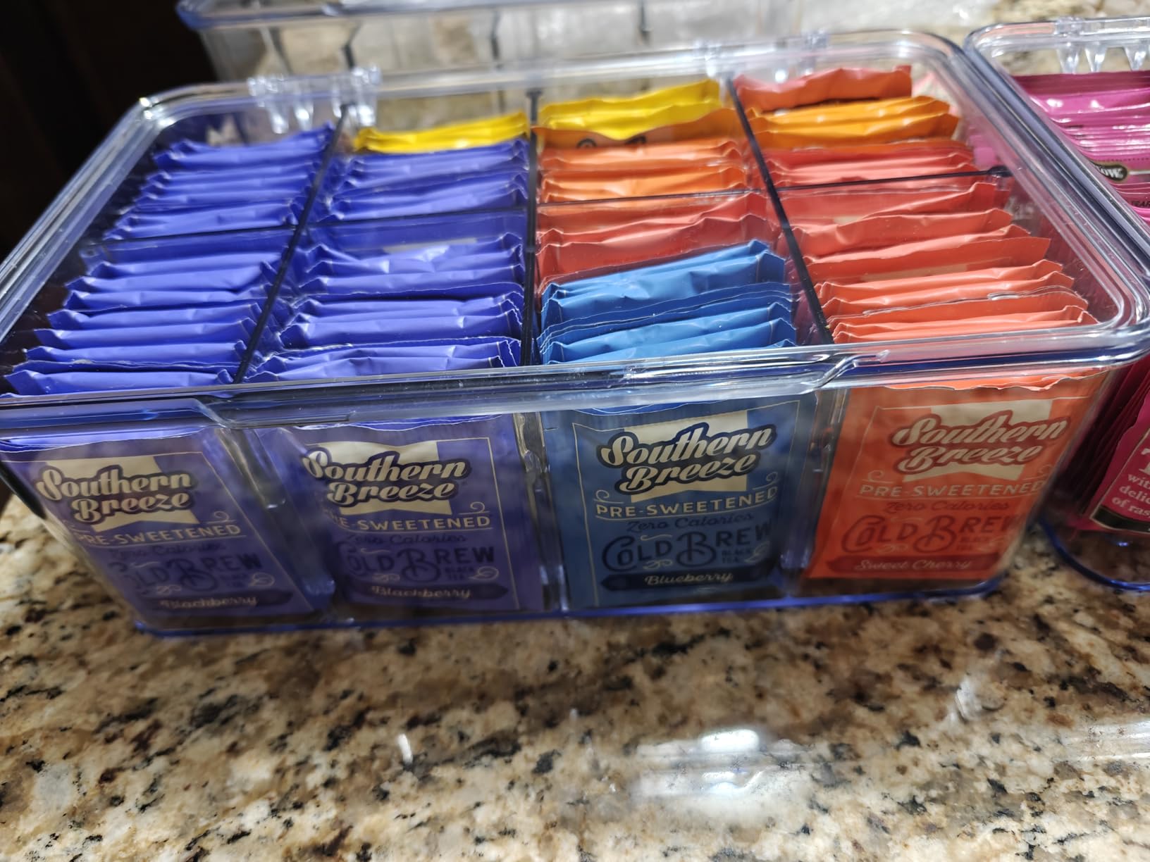 Utopia Home - Tea Bag Organizer With Lids, Clear Pantry Storage Box - (3 Pack) Stackable Partition Organizers or Holder With Lids For Drawers, Countertops, Fridge, Kitchen, Snack & Spice Organization customer photo 2