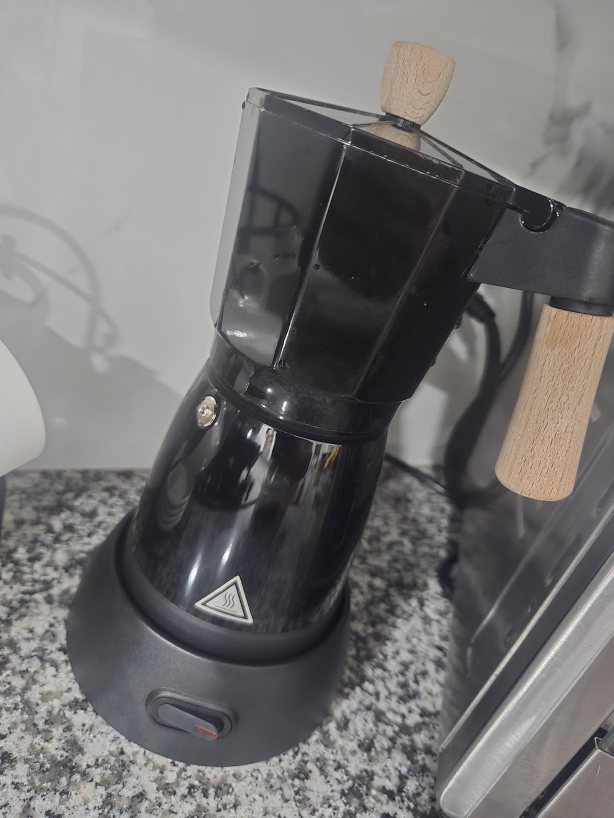 SHANGSKY Coffee Pot Electric Moka Pot 6 Cup, Espresso Coffee Maker Cafeteras Electricas Italian Coffee Maker Espresso Makers Portable Aluminum Electric Mocha Pot, Coffee Machine Moka Maker customer photo 1