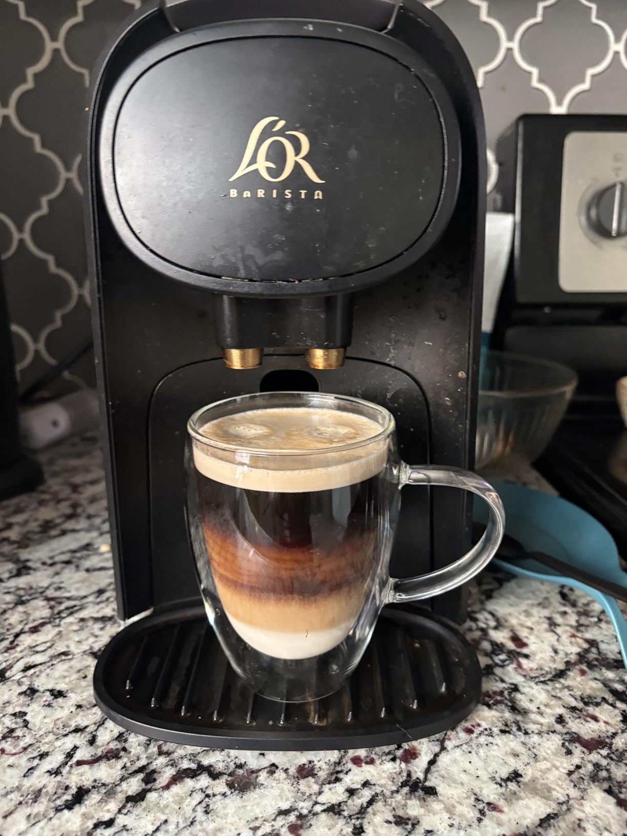 LIBWYS 6 Pack Double Walled Coffee Cups Glasses Mugs, 12oz Espresso Cappuccino Latte Tea Cups with Handle, Heat Resistant Borosilicate Clear Glasses 350ml customer photo 2