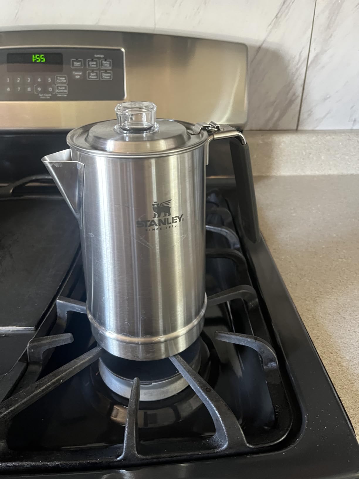 STANLEY Coffee Percolator 1.1QT, Stainless Steel Wide Mouth Coffee Press, Large Capacity customer photo 2
