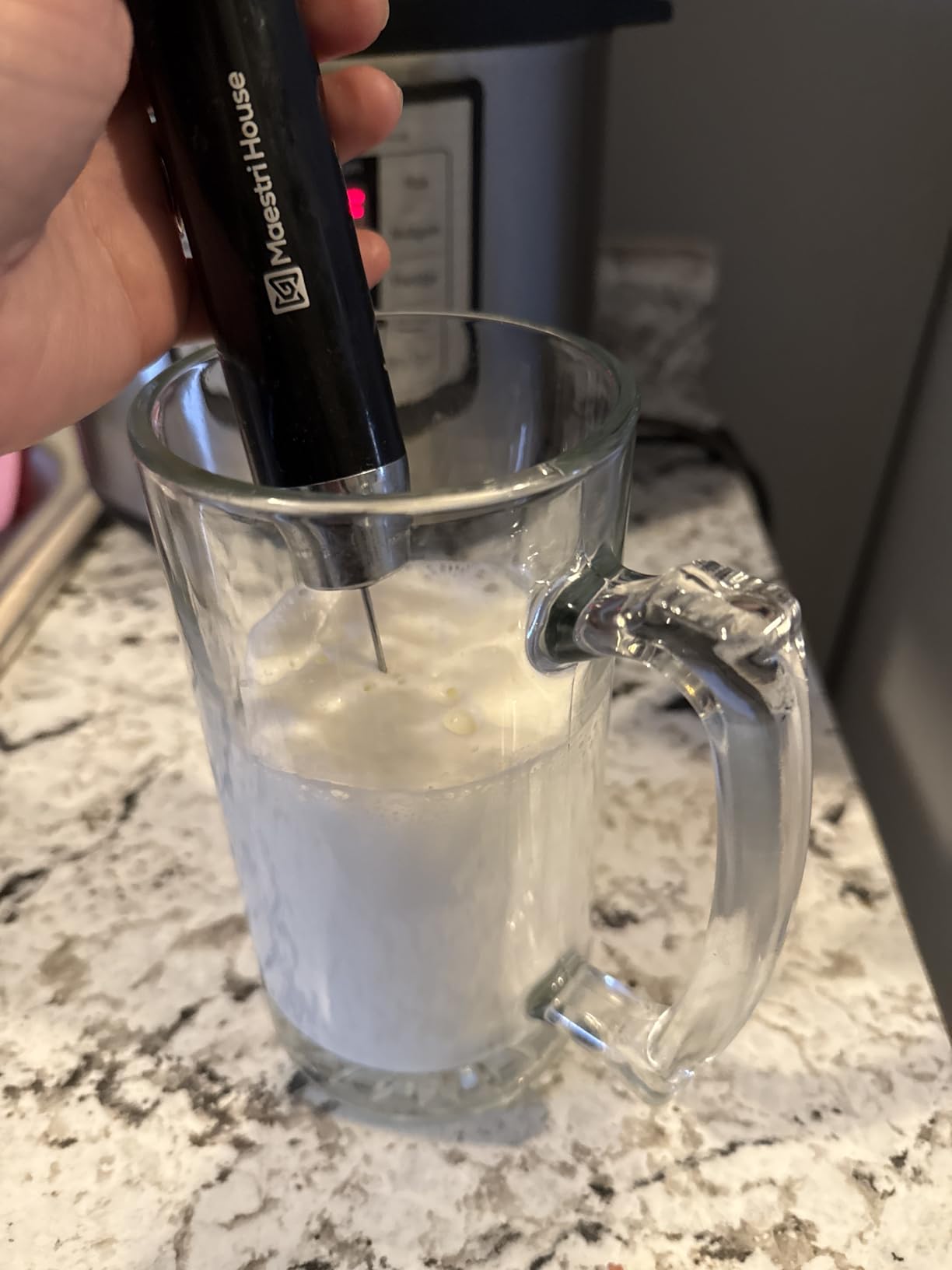 Maestri House Rechargeable Milk Frother with Stand, LunaFro Handheld Electric Foam Maker Waterproof Detachable Stainless Steel Whisk customer photo 2