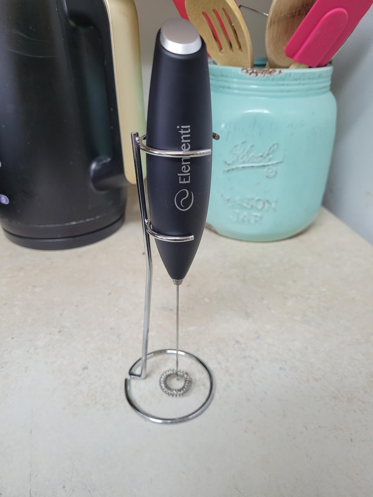Elementi Matcha Whisk & Frother Set - Powerful Electric Matcha Mixer for Powder, Easy to Use Electric Whisk Kit customer photo 2