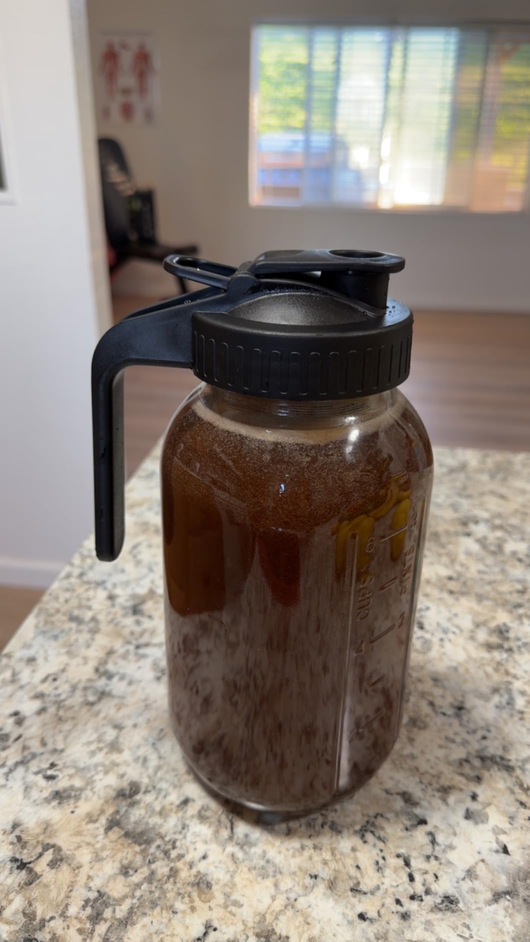 Cold Brew Coffee Maker, 64 oz Mason Jar Pitcher with Stainless Steel Filter, Pour Spout Handle Lid, Airtight & Leak-Proof for Iced Coffee, Tea & Lemonade customer photo 1