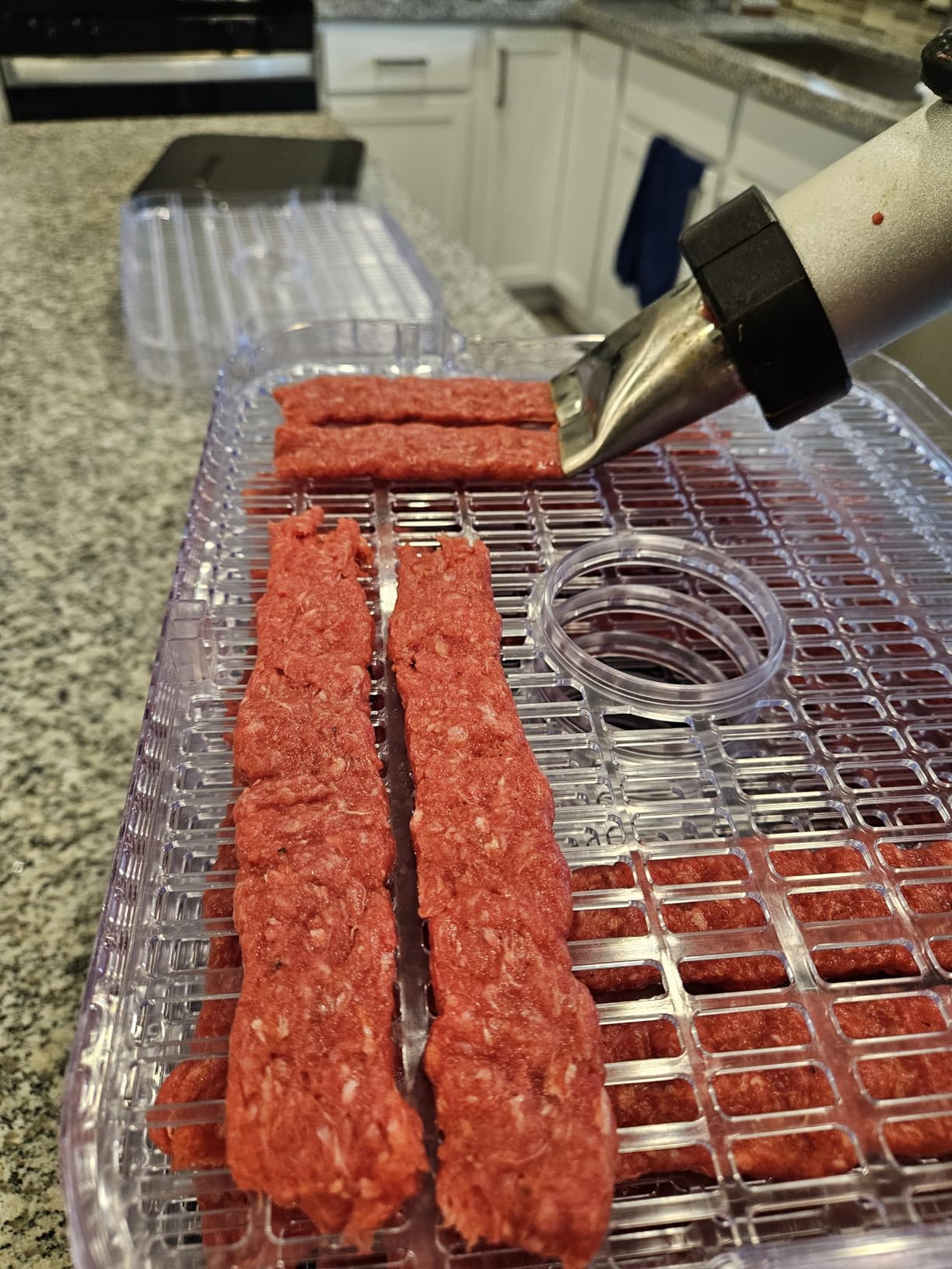 Weston Original Beef Jerky Gun Jr. Kit, Makes Flat and Round Snack Sticks, 1lbs Meat Capacity, With Sausage Funnel, 2 Nozzles, Stomper and Two Cleaning Brushes, Gifts for Men, Black (37-0260-W) customer photo 2