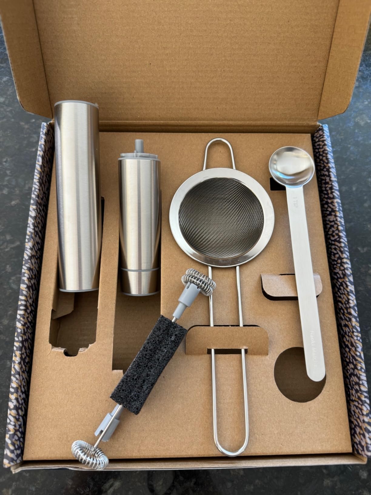 Naoki Matcha Modern Matcha Starter Set - Electric Matcha Whisk and Milk Frother with Single and Double Frother Head, Stainless Steel Spoon, Stainless Steel Sifter customer photo 2