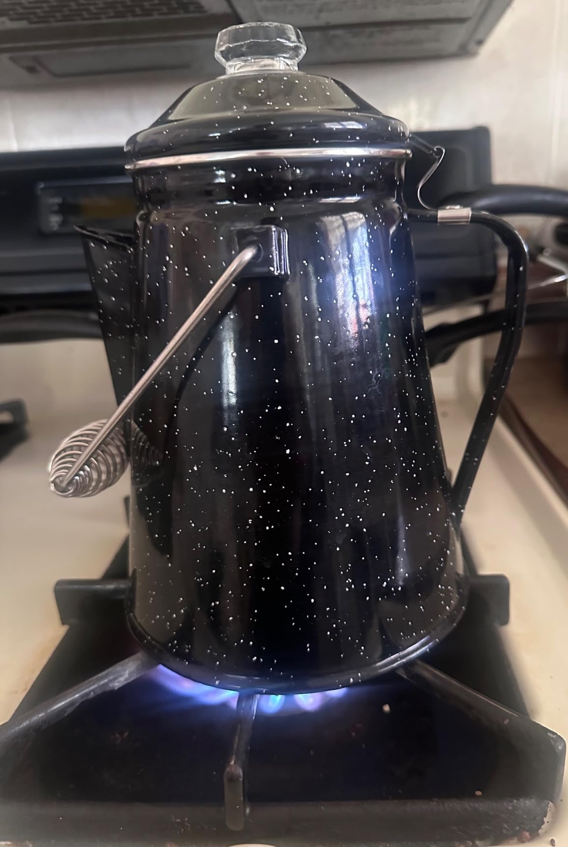 Toughty Enamel Coffee Percolator - Stovetop Coffee Maker for Camping, Open Fire, Grill, or Stove customer photo 1