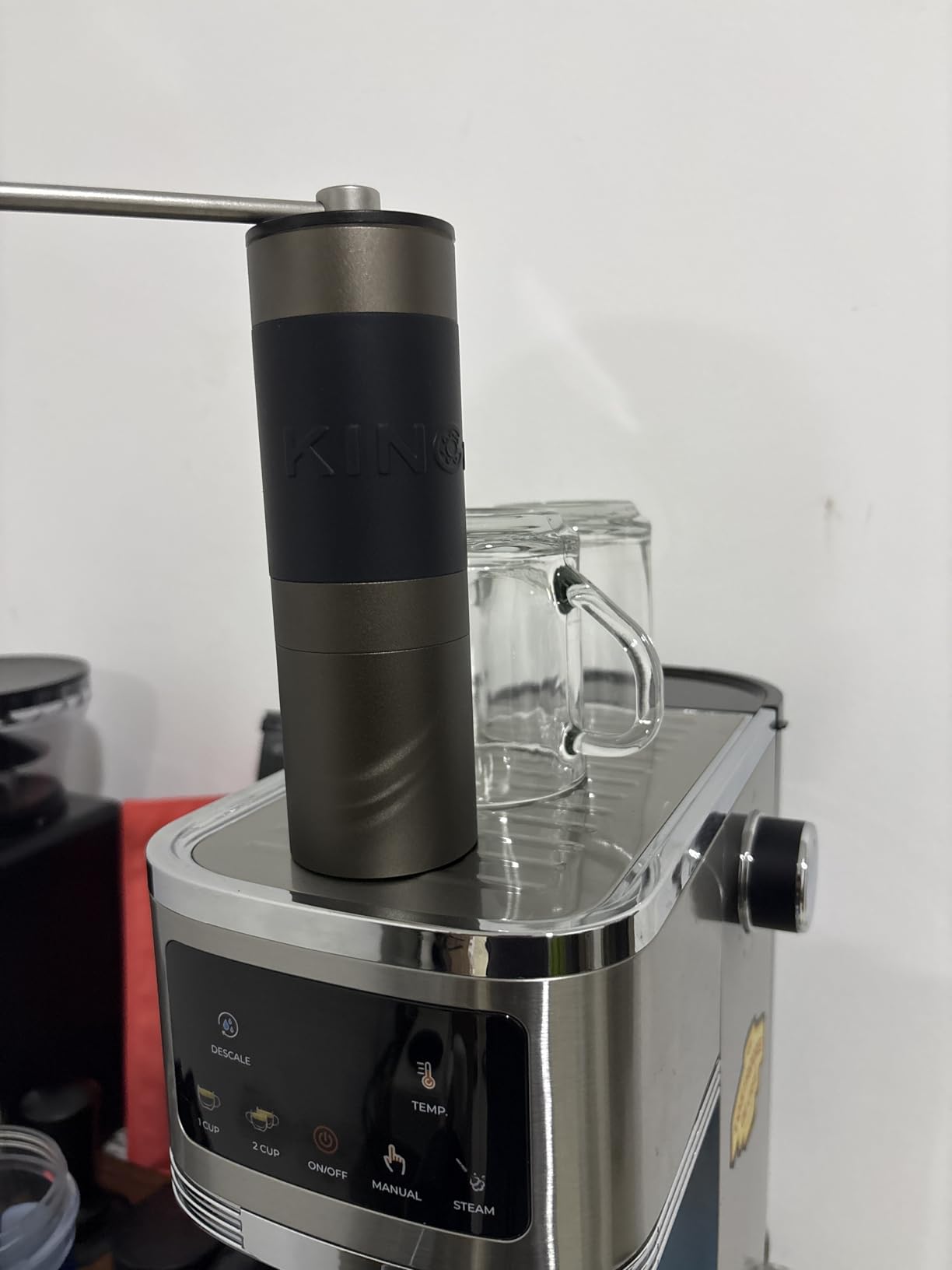 KINGrinder K2 Manual Hand Coffee Grinder with Straight Handle for French Press, Drip, Espresso with Assembly Consistency Stainless Steel Conical Burr Mill, 20-25g Capacity customer photo 2