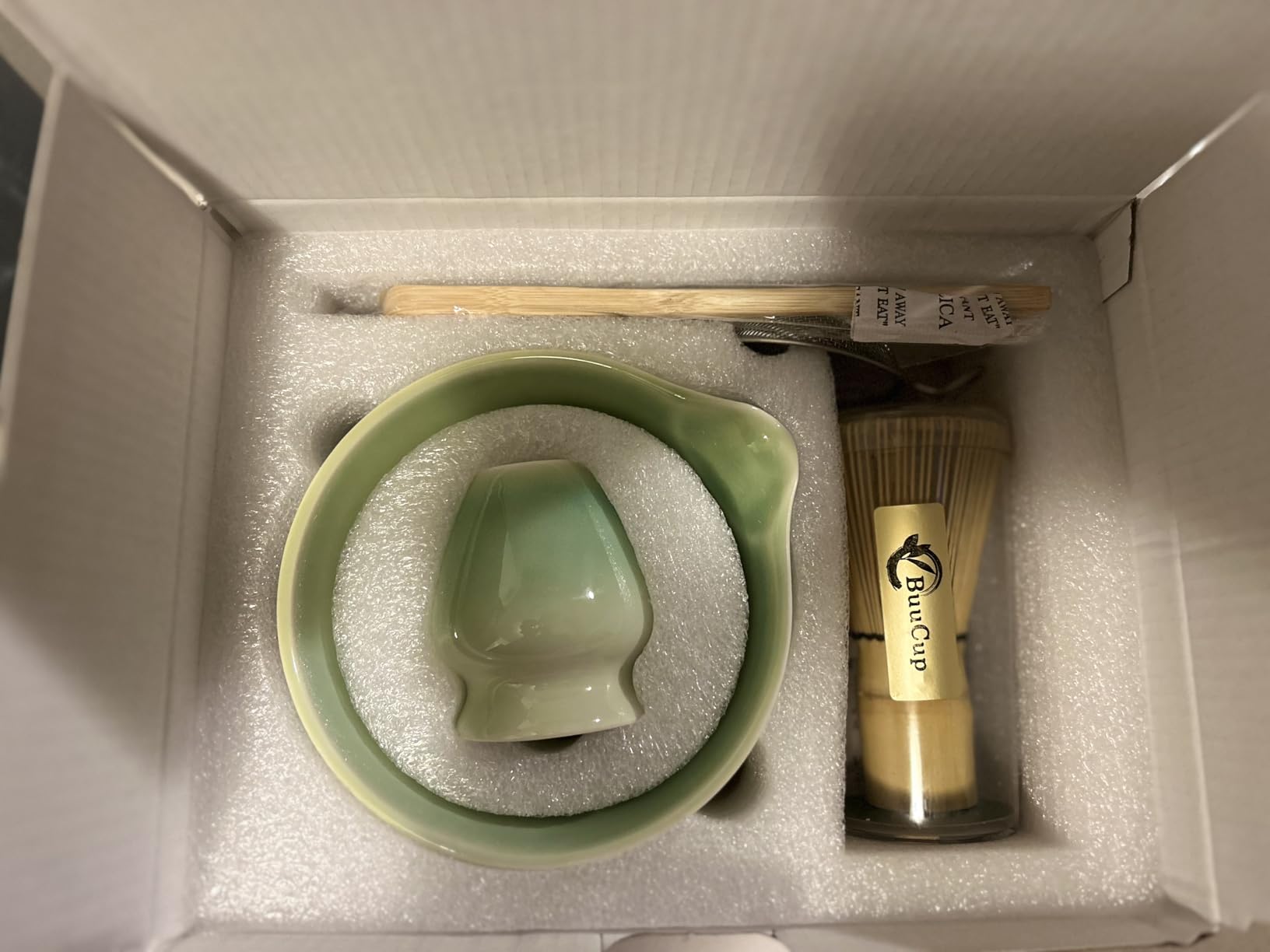 Matcha Set, Matcha Bowl with Spout, Matcha Whisk and Holder, Bamboo matcha Scoop and Stainless Sifter - 5 Pcs Jade Green Matcha Set Kit for Matcha Lover customer photo 2