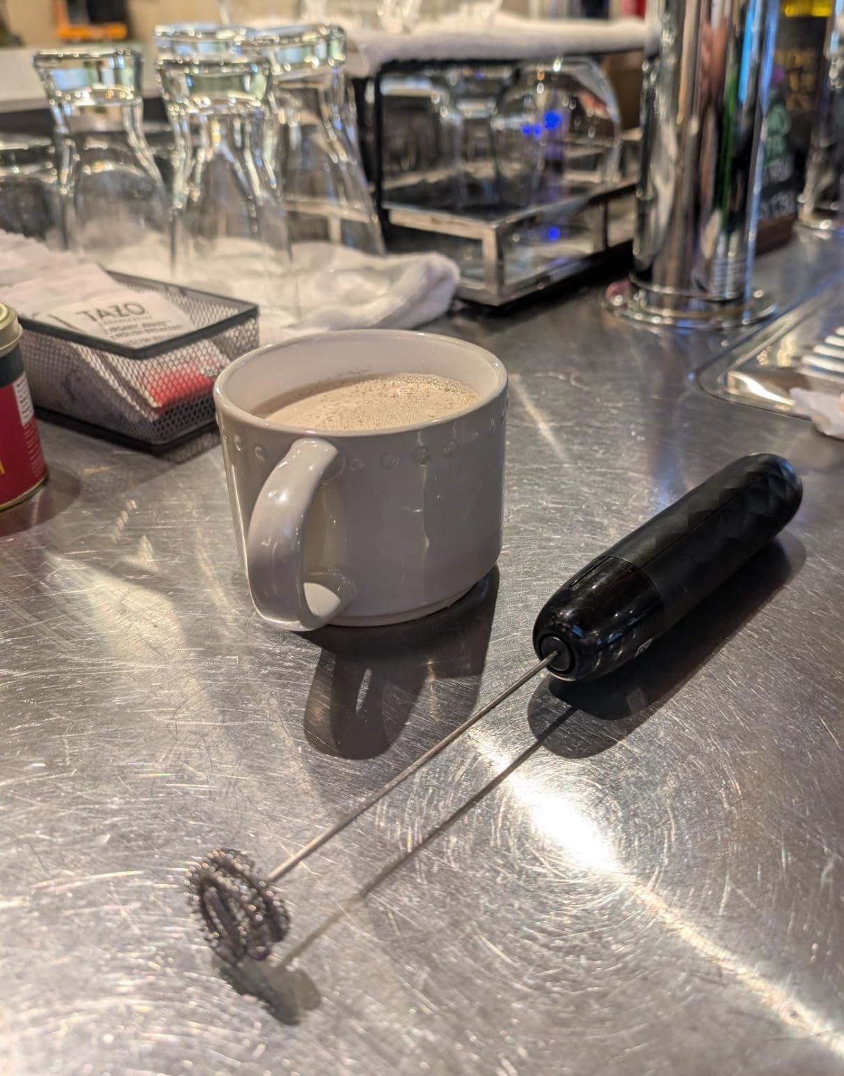 Maestri House Rechargeable Milk Frother, LunaFro Mini Handheld Electric Foam Maker Detachable Stainless Steel Whisk Drink Mixer customer photo 2