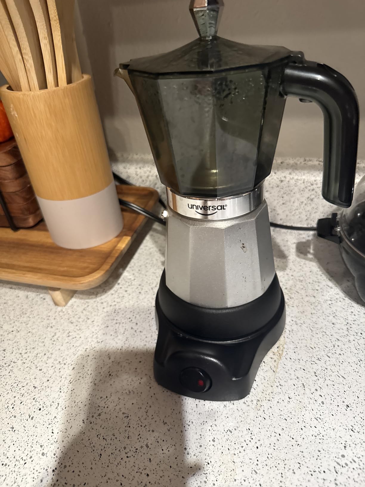 universal Electric Coffee Maker (6 Cups), Cuban Moka Pot (480 Watts), Gift for Coffee Lovers, Easy Brewing, Prepare Espresso Recipes: Italian, Latte, Macchiato & Mocaccino customer photo 1