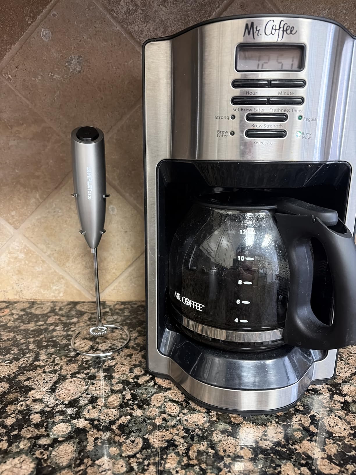 SIMPLETaste Rechargeable Milk Frother Wand Handheld, Dual Coil Whisk Head Drink Mixer, USB-C Electric Whisk customer photo 1