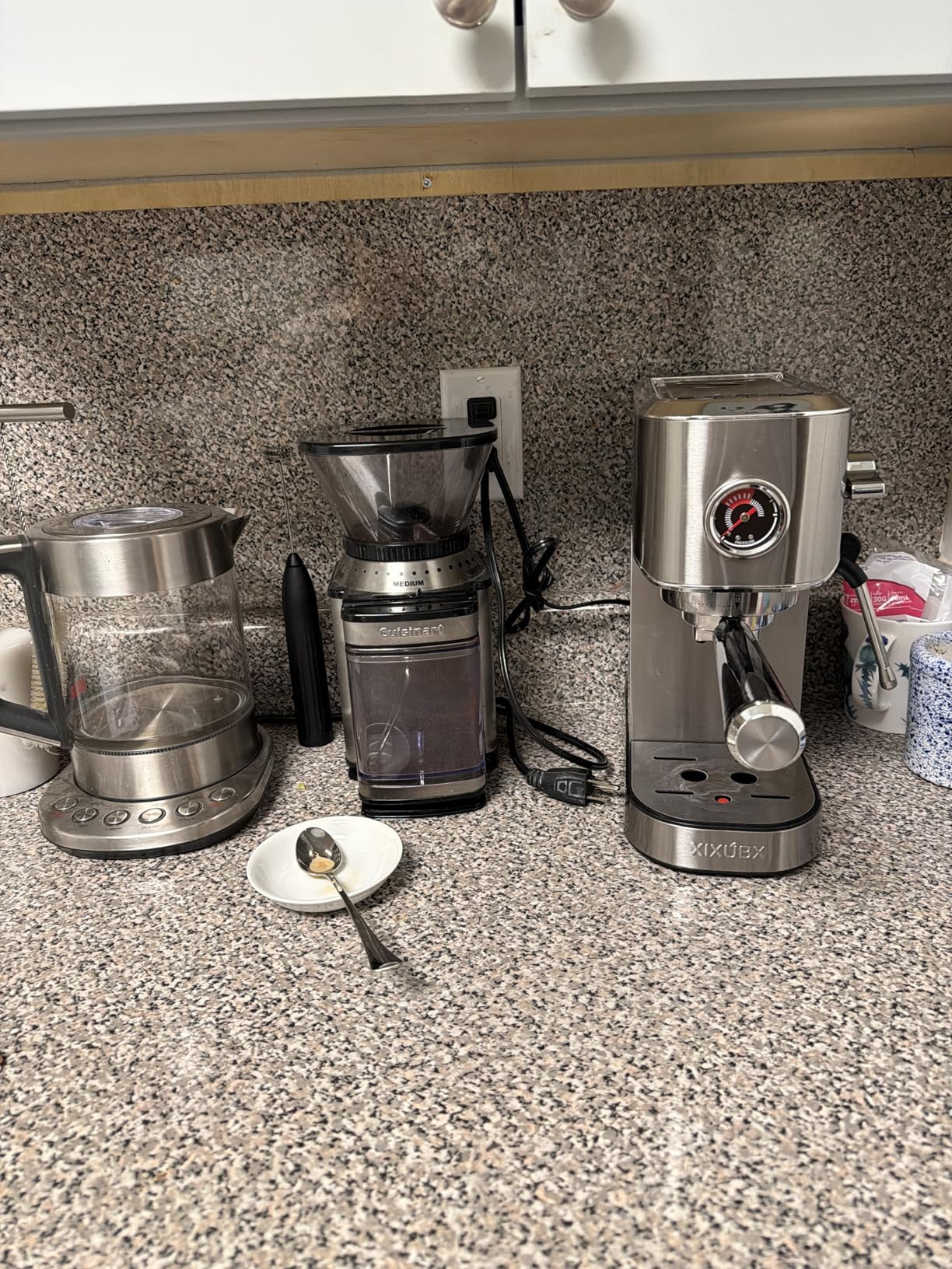 20Bar Espresso Machine, Compact Espresso Maker with Milk Frother, Stainless Steel Coffee Machine for Cappuccino&Latte, 42oz Water Tank, Visible Pressure Gauge, Home&Office, Silver customer photo 1