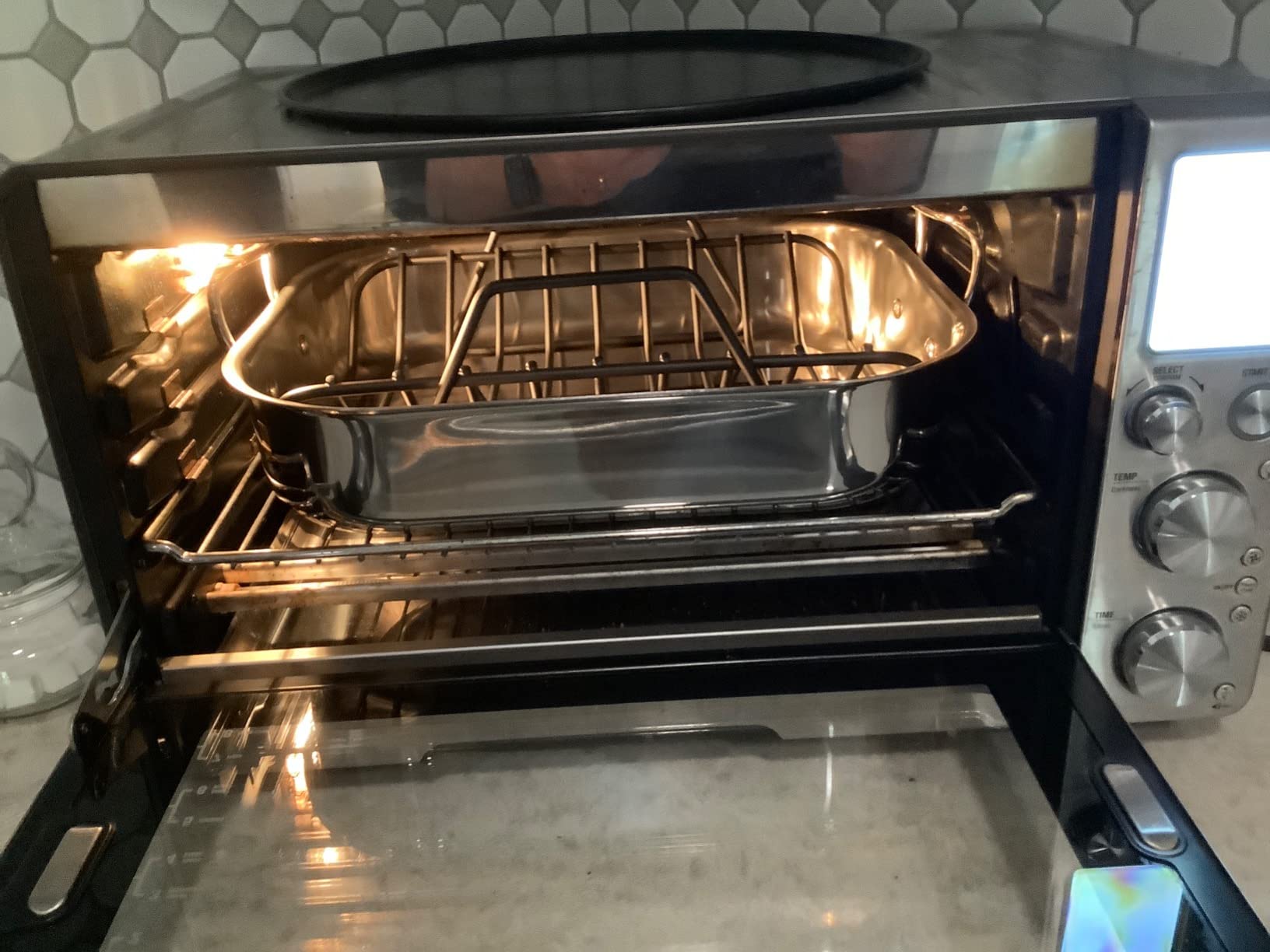All-Clad Specialty Stainless Steel Roaster and Nonstick Rack 16x13x5 Inch Oven Broiler Safe 600F Roaster Pan, Pots and Pans, Bakeware, Turkey, Silver customer photo 1