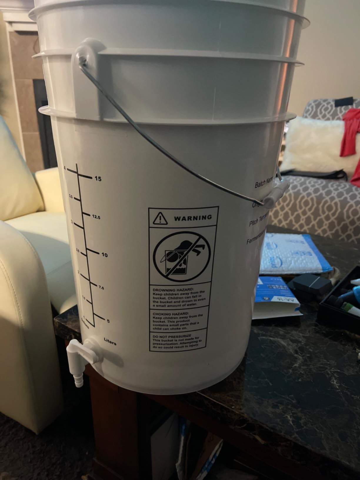 FastTrack Fermentation Bucket with Spigot | Home Brewing Wine Fermenter with Spigot | 100% Food Grade-BPA Free Fermenting Bucket for Beer, Wine, Mead, Cider customer photo 2