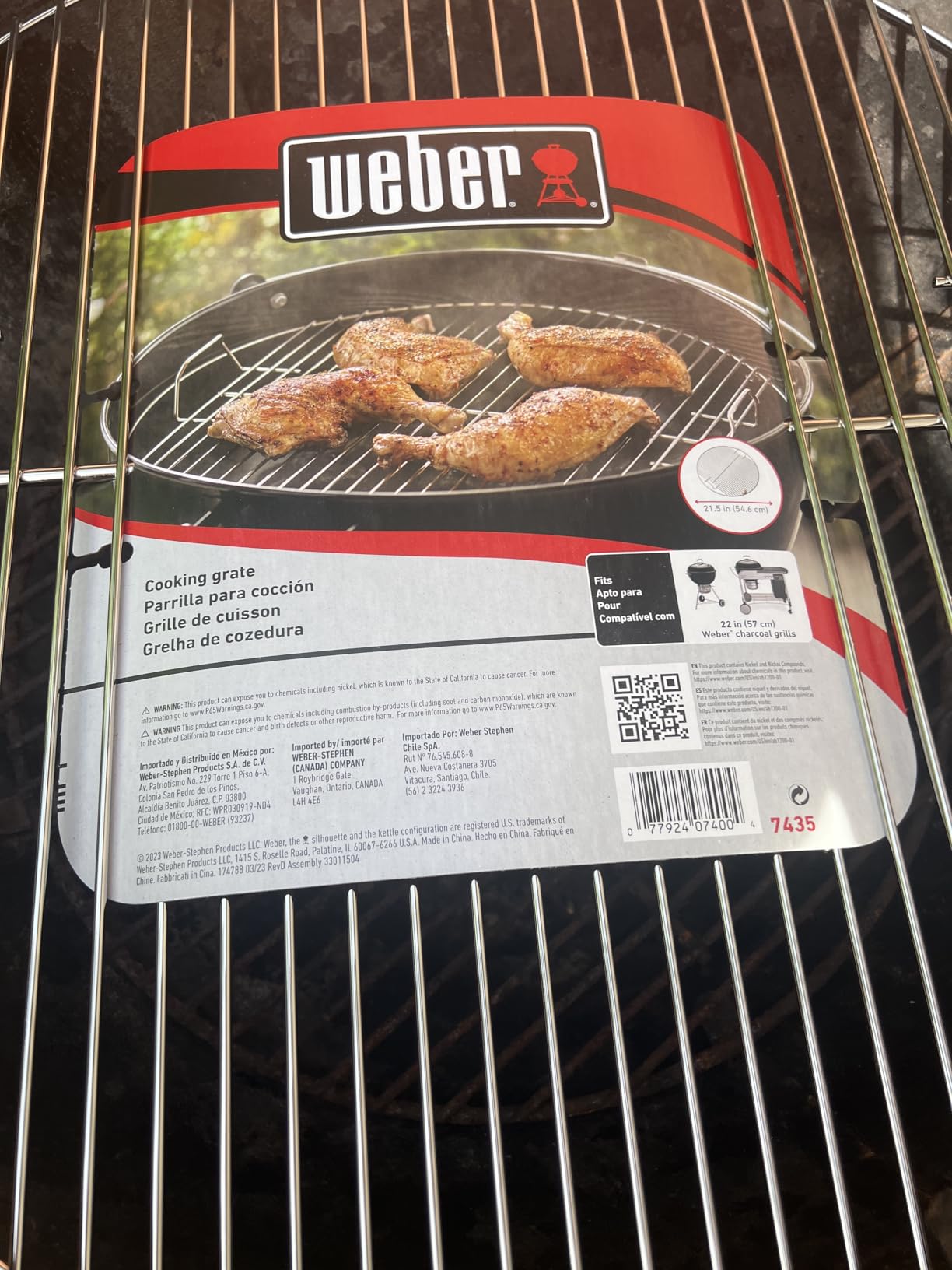 Weber Cooking Grate Silver 21.5