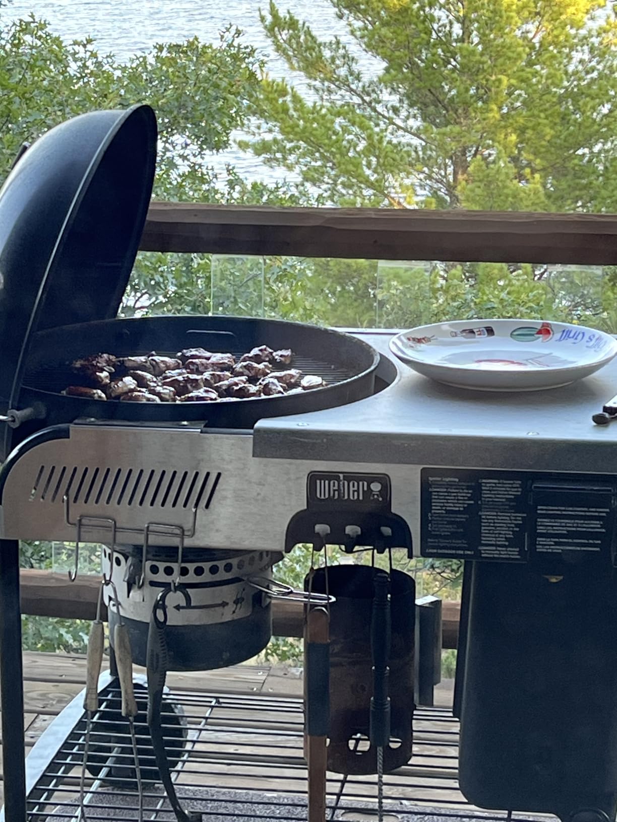 Weber 22-Inch Round Hinged Cooking Grate - Stainless Steel Replacement for Weber Charcoal Grills with Flip-Up Sides, Easy Charcoal Access customer photo 1