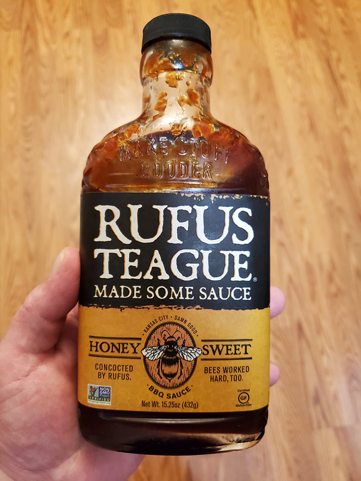 Rufus Teague Honey Sweet BBQ Sauce, Premium Barbecue Sauces with Natural Ingredients, Award-Winning Bold Flavor, Gluten-Free, Non-GMO, 15.25 oz customer photo 2