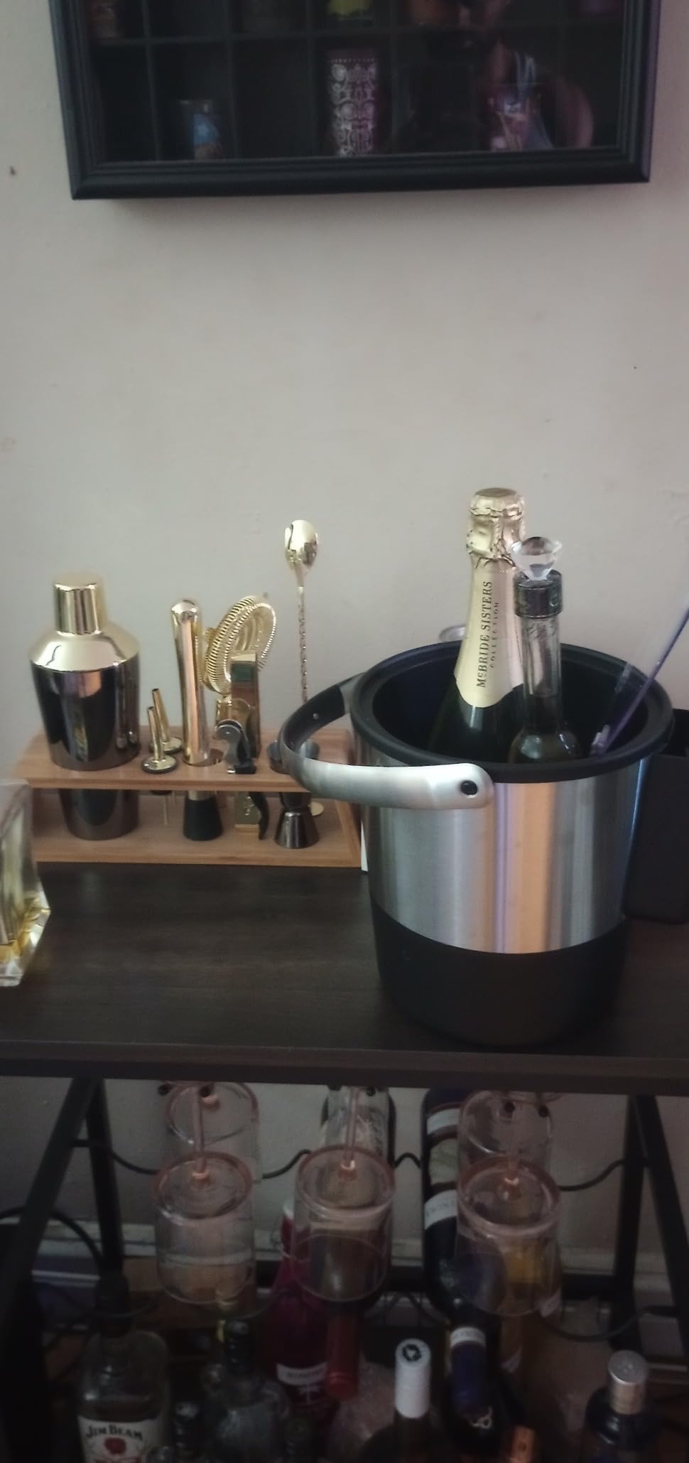 Oggi Insulated Ice Bucket, 4 Quart / 3.8 L, Stainless Steel, Black. customer photo 2