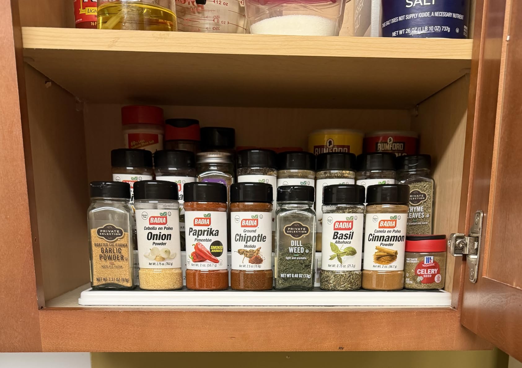 Copco 3-Tier Cabinet Spice Rack Organizer, 10 Inch Tiered Shelf Riser for Kitchen Cabinets, Pantry, and Countertop - Holds Spices, Seasonings, Oils, and Condiments customer photo 2