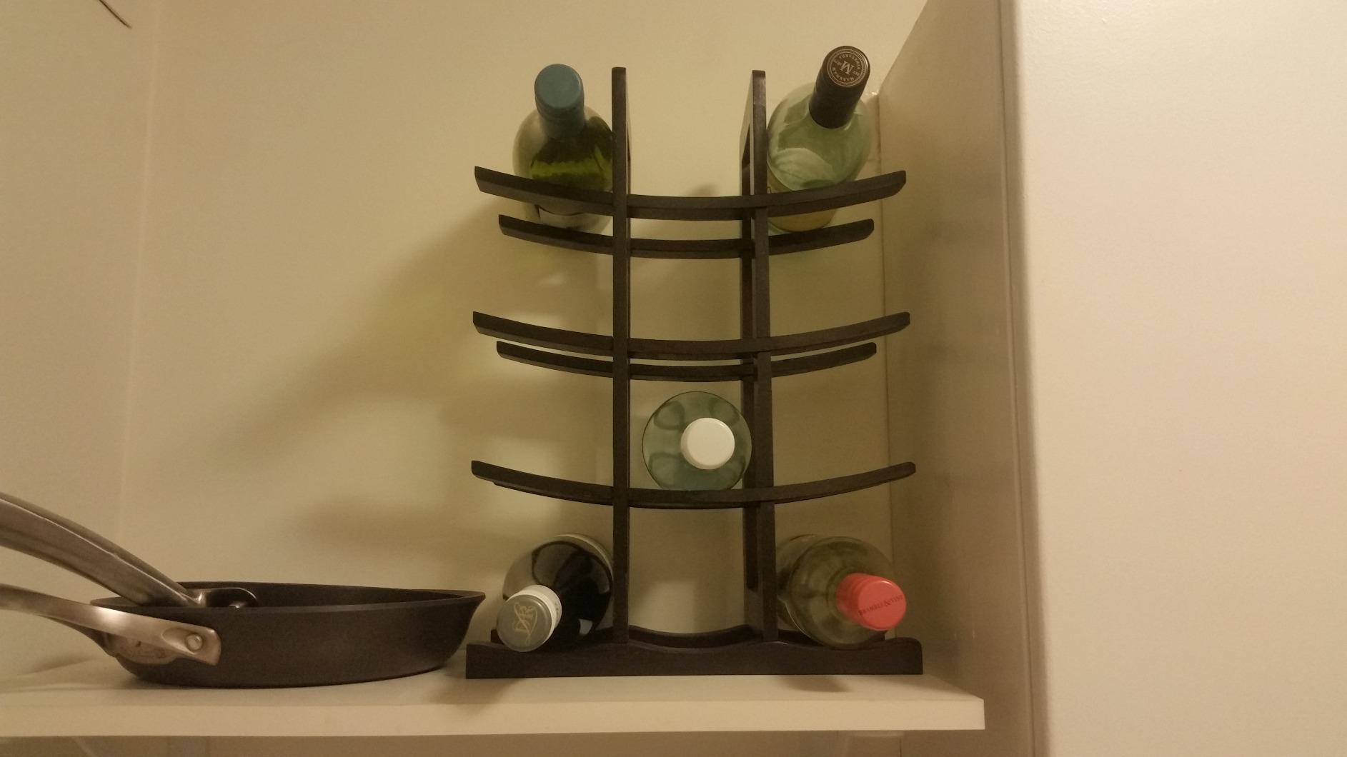 Oceanstar WR1132 12-Bottle Bamboo Wine Rack, Dark Espresso customer photo 1