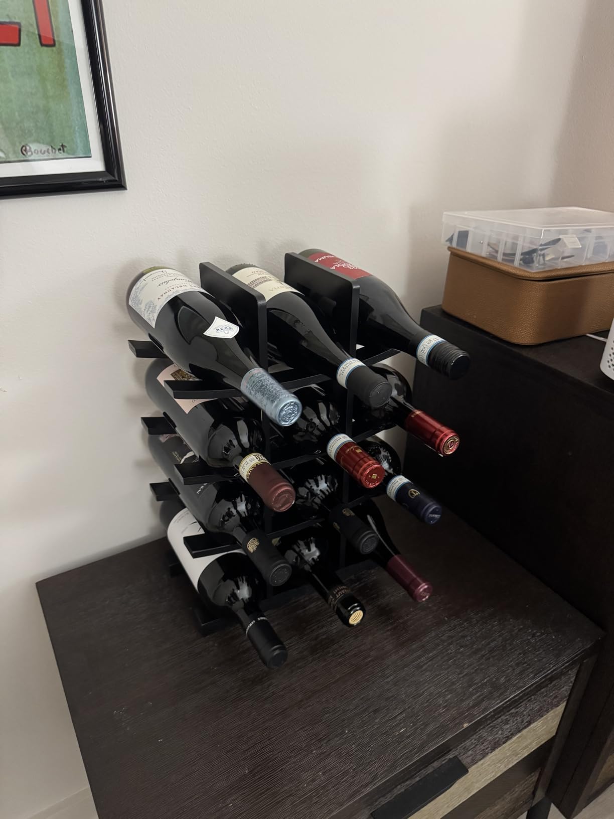 Oceanstar WR1132 12-Bottle Bamboo Wine Rack, Dark Espresso customer photo 2