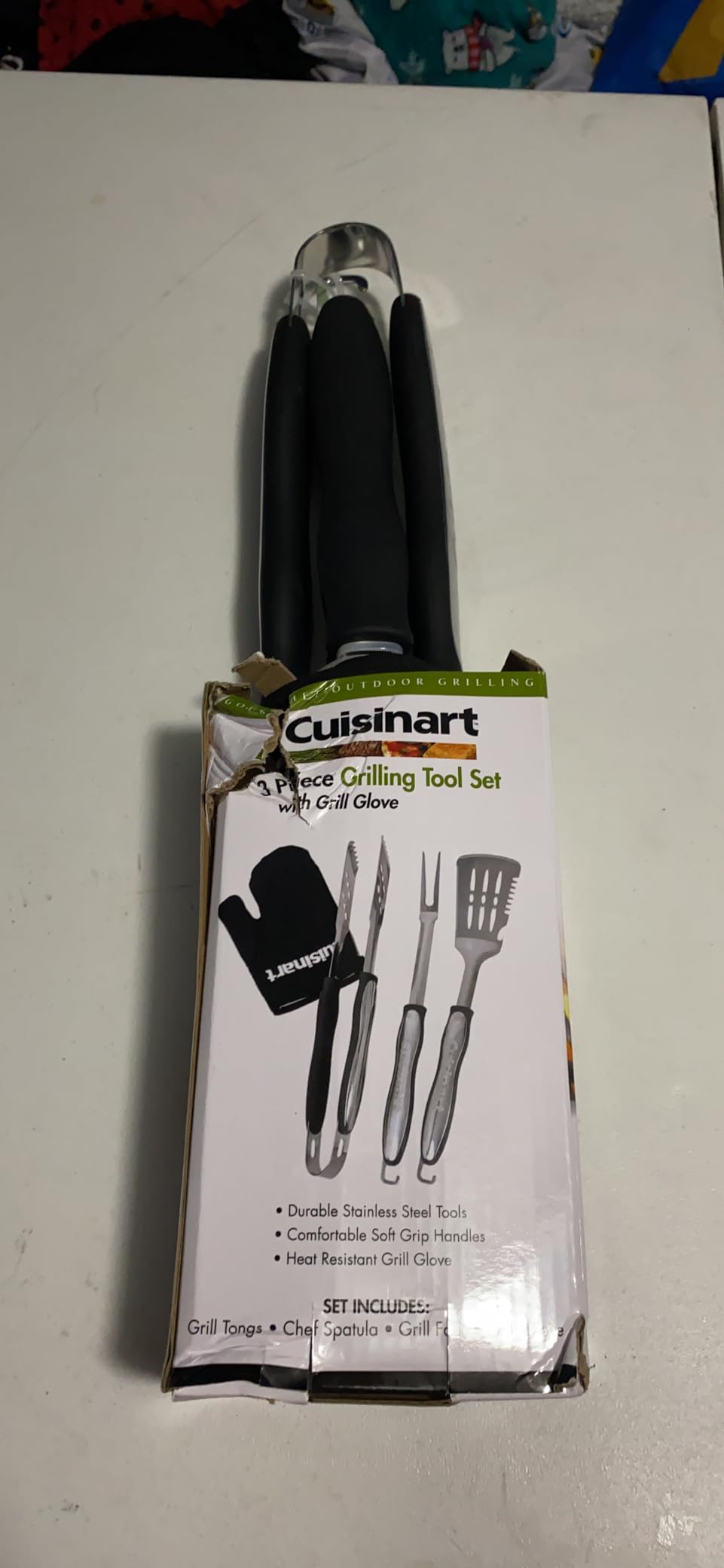 Cuisinart 3-Piece Stainless Steel BBQ Grilling Tool Set with Grill Glove - Outdoor Grill Accessories, Perfect Grilling Gift for Men, Dads & Grill Masters, CGS-134 customer photo 1