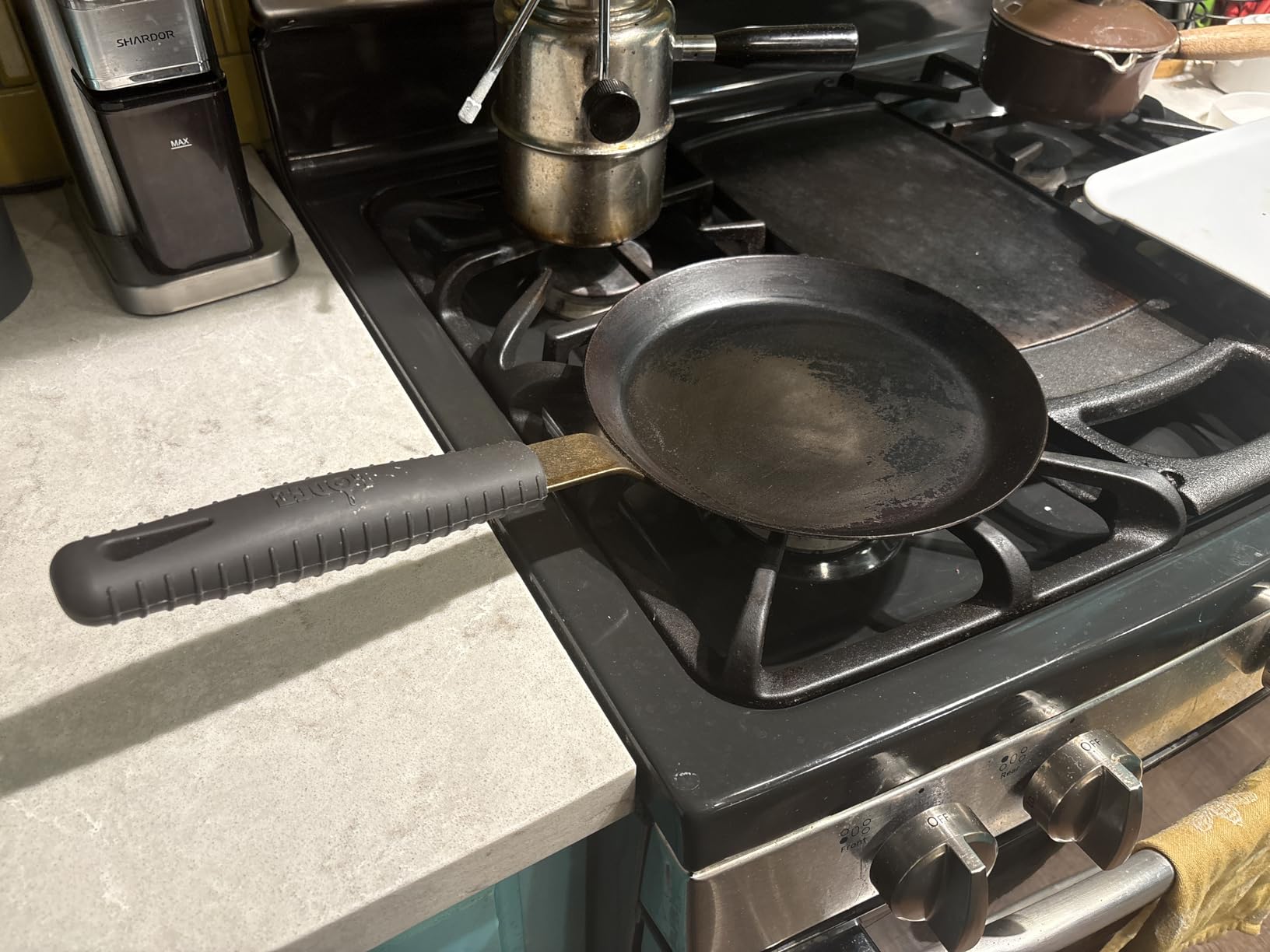 Matfer Bourgeat Black Carbon Steel Crepe Pan, 9 1/4
