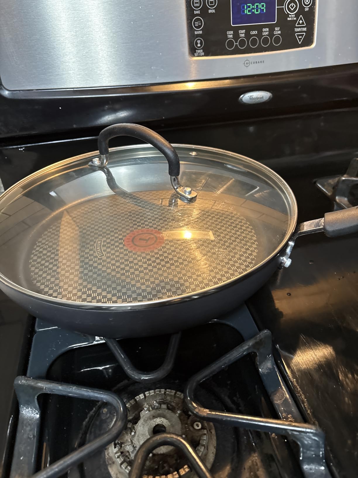 T-Fal Ultimate Hard Anodized Nonstick Fry Pan With Lid 12 Inch, Oven Broiler Safe 400F, Lid Safe 350F, Dishwasher Safe, Onyx customer photo 1