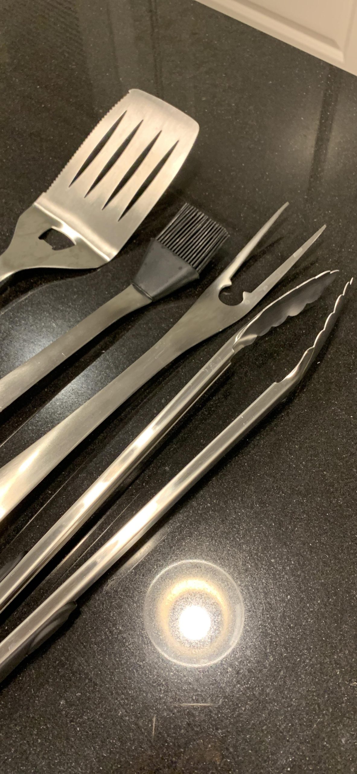 Alpha Grillers Grilling Accessories - Grilling Gifts for Men - BBQ Accessories Grill Tools Set with Spatula, Fork, Brush & Tongs - Outdoor Barbecue Utensils Birthday Gifts for Men Him Dad Husband customer photo 2