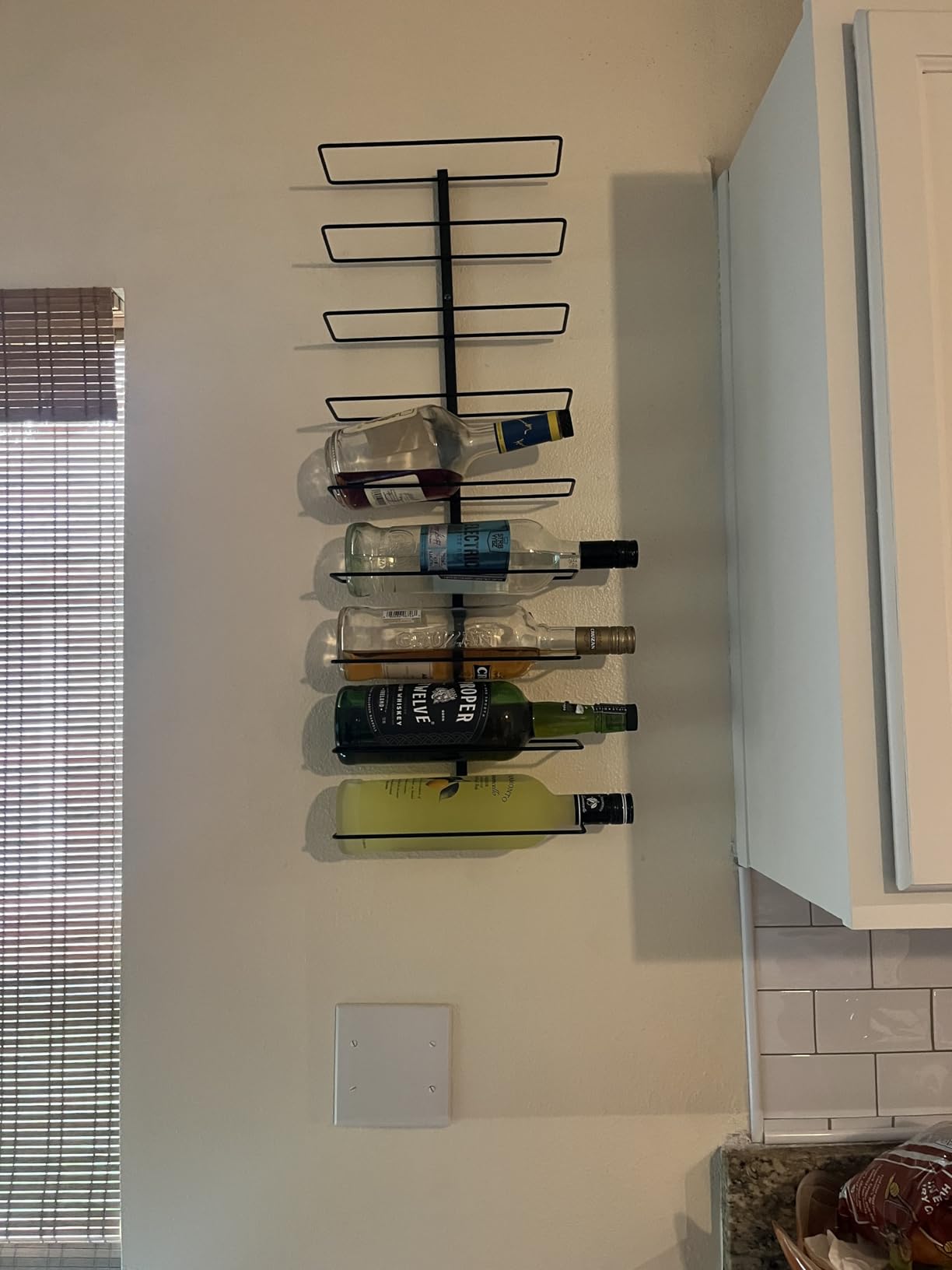 Sorbus Wall Mount Wine Rack - Holds 9 Bottles - Black Metal Wine Bottle Holder for Wall, Modern Wine Rack for Home Bar, Kitchen customer photo 1