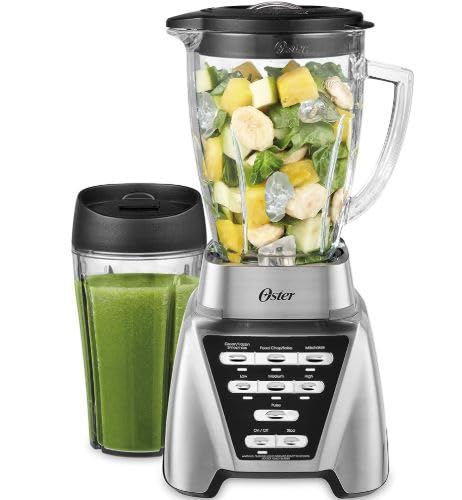 Oster Pro 1200 Smoothie Blender with Glass Jar & 24oz To-Go Cup, 7 Speeds, 1200W, Brushed Nickel customer photo 1