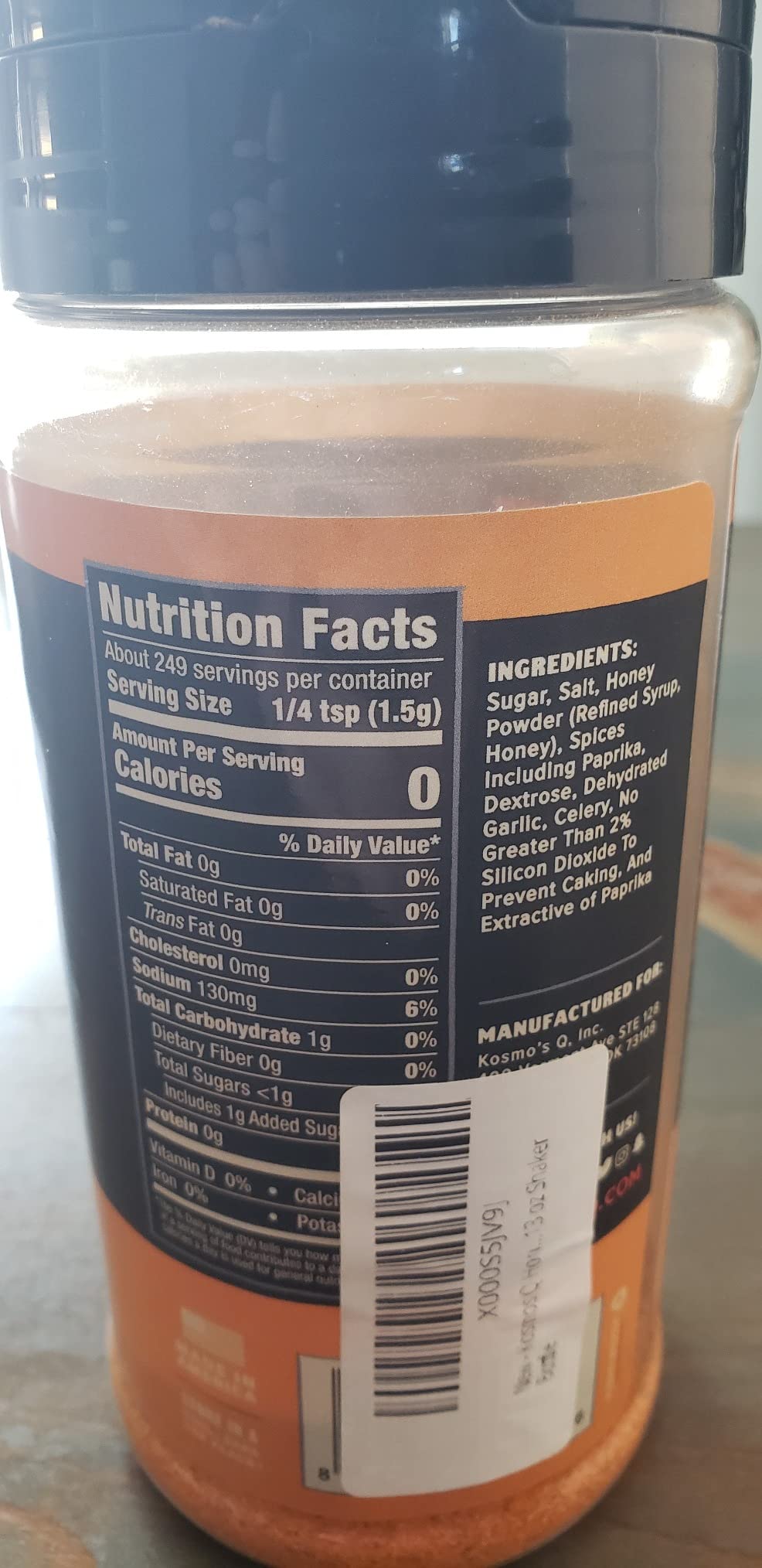 Kosmos Q Honey Killer Bee BBQ Dry Rub, 13.2 Oz customer photo 1