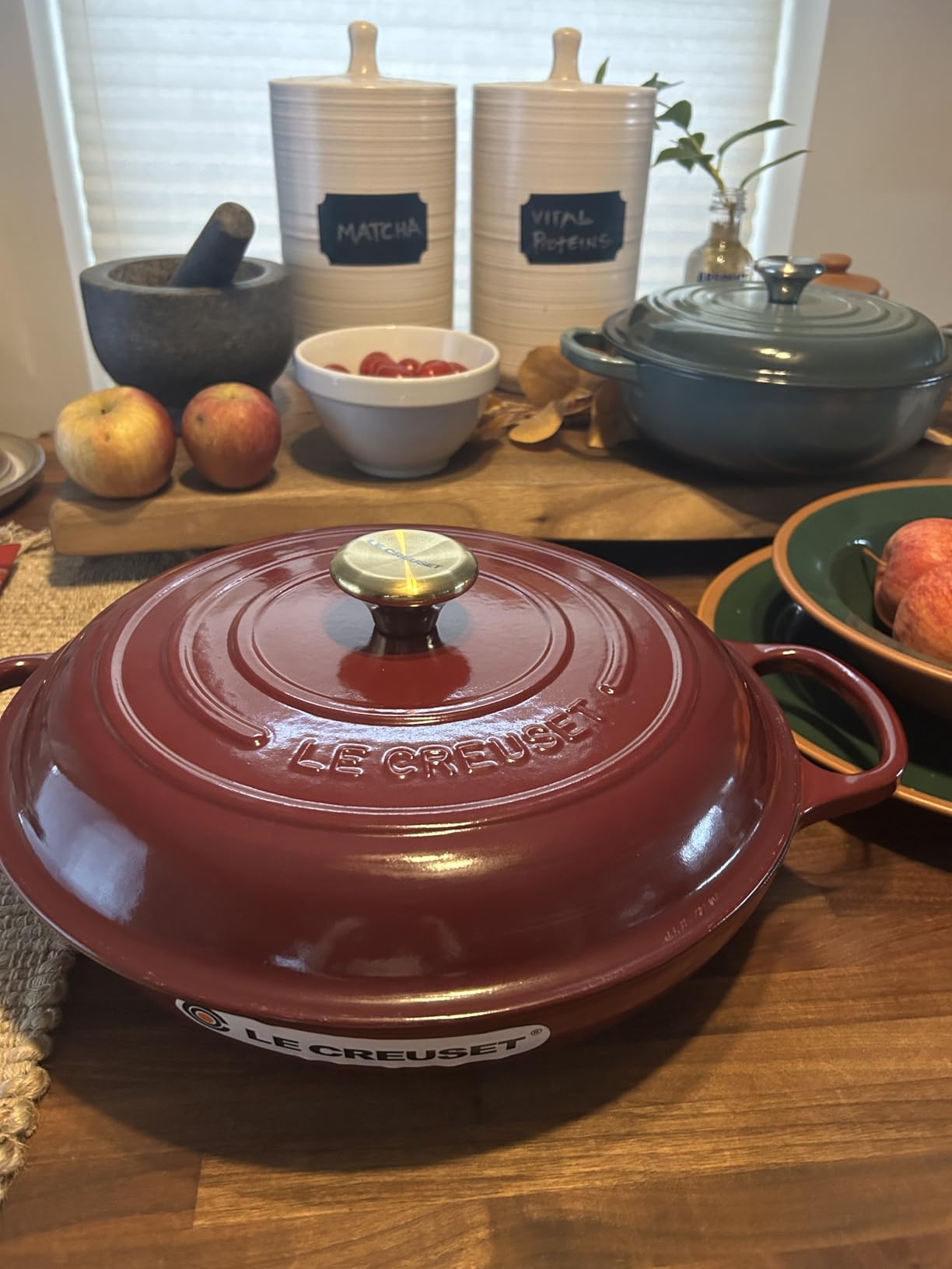 Le Creuset Enameled Cast Iron Signature Braiser, 3.5 qt., Cerise customer photo 2
