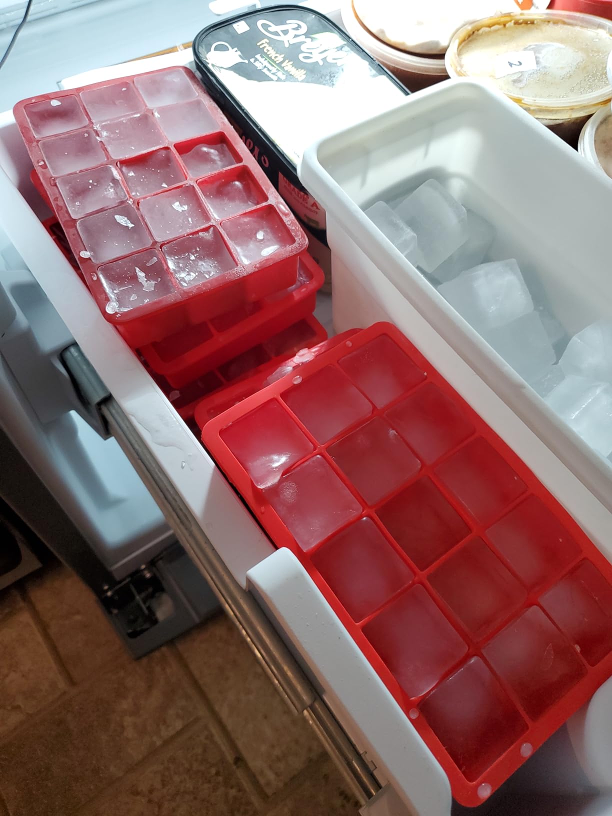 Tovolo Silicone Ice Cube Tray Charcoal Gray Pack of 2 BPA Free Ice Tray Mold for Coffee Drinks Cocktails, Dishwasher Safe Easy Release Perfect 1 Inch Cube Ice Tray for Whiskey Bourbon Spirits customer photo 1