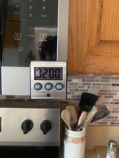 eTradewinds Elegant Digital Kitchen Timer, Stainless Steel Model eT-23, Super Strong Magnetic Back, Loud Alarm, Large Display, Auto Memory, Auto Shut-Off customer photo 1