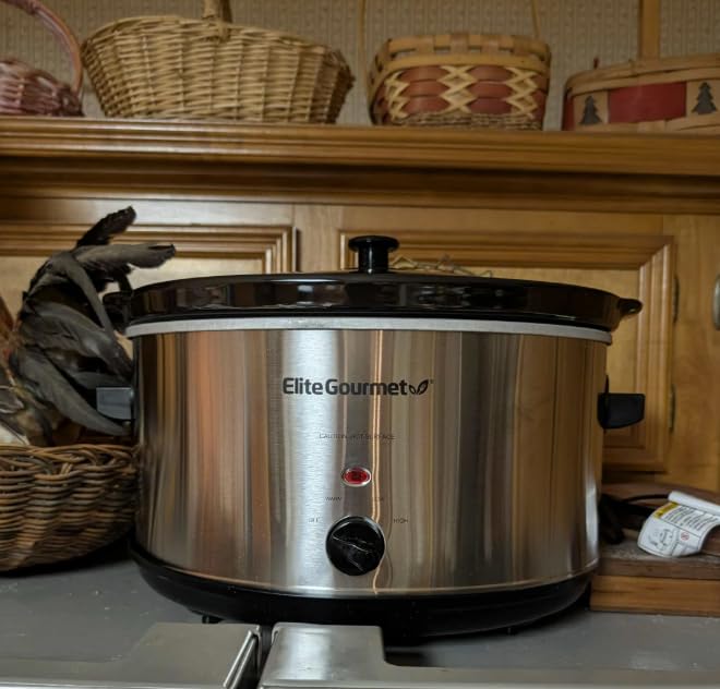 Elite Gourmet MST-900D 8.5Qt Digital Programmable XL Jumbo Slow Cooker, Adjustable Temp, Dishwasher Safe Glass Lid & Crock, Stainless Steel customer photo 1