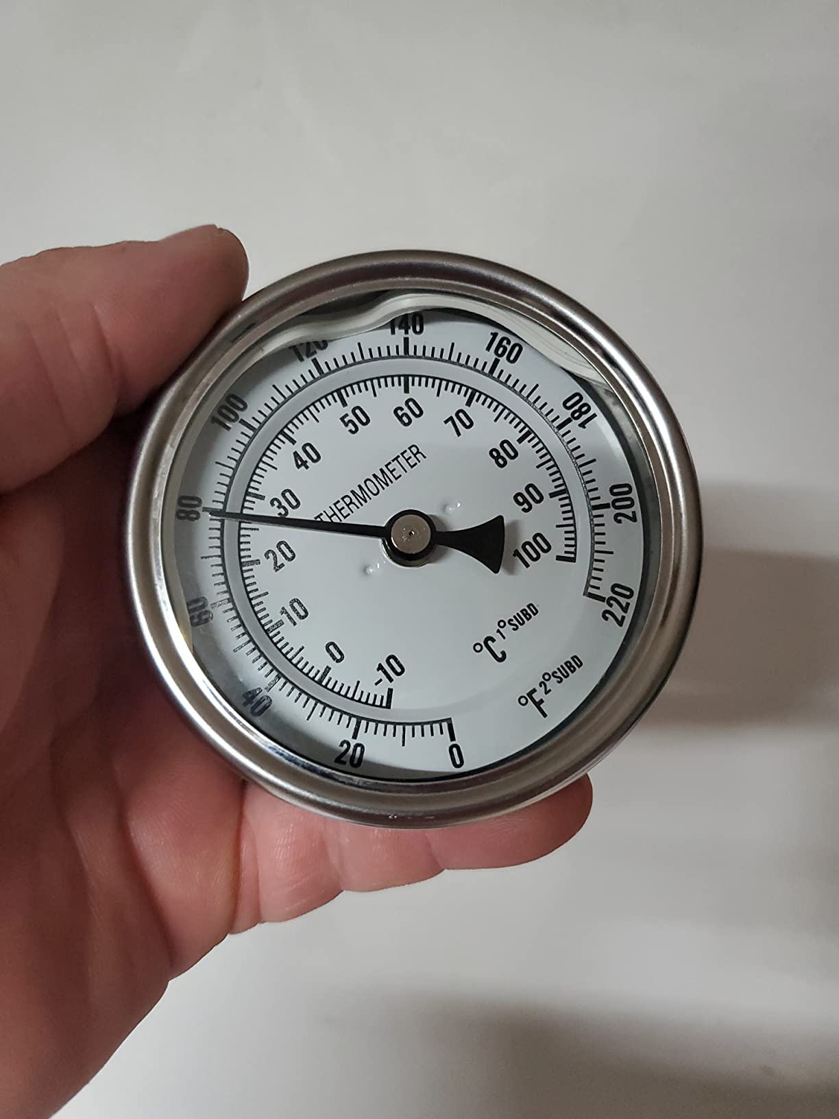 FERRODAY 1/2 NPT Stainless Steel Dial Thermometer 1/2 NPT Homebrew Kettle Thermometer Weldless w/O-Rings 0-220ºF customer photo 1