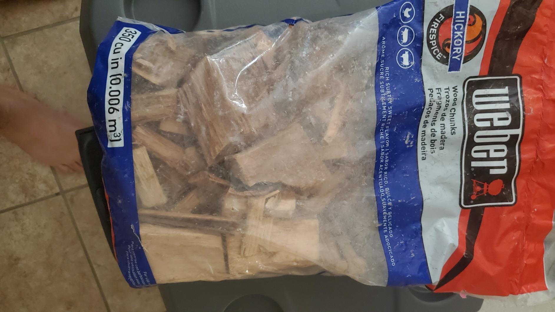 Weber Hickory Wood Chunks Outdoor Cooking Fuel, 4 lb customer photo 2