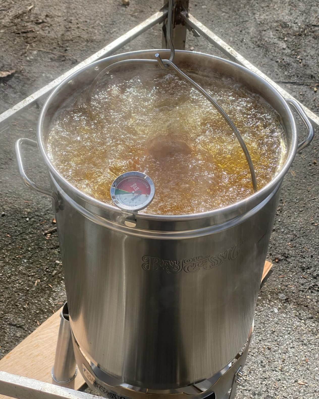Enterprises Turkey Deep Fryer Oversized 44 Quart Stainless Steel Big Bird Kit by Bayou Classic for Big 25 lbs Huge Turkeys Complete KIT TOP of The LINE customer photo 2