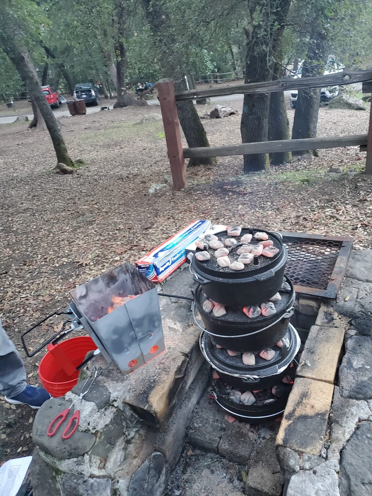 Royal Gourmet Foldable Charcoal Chimney Fire Starter Camping Grill, silver and red customer photo 1