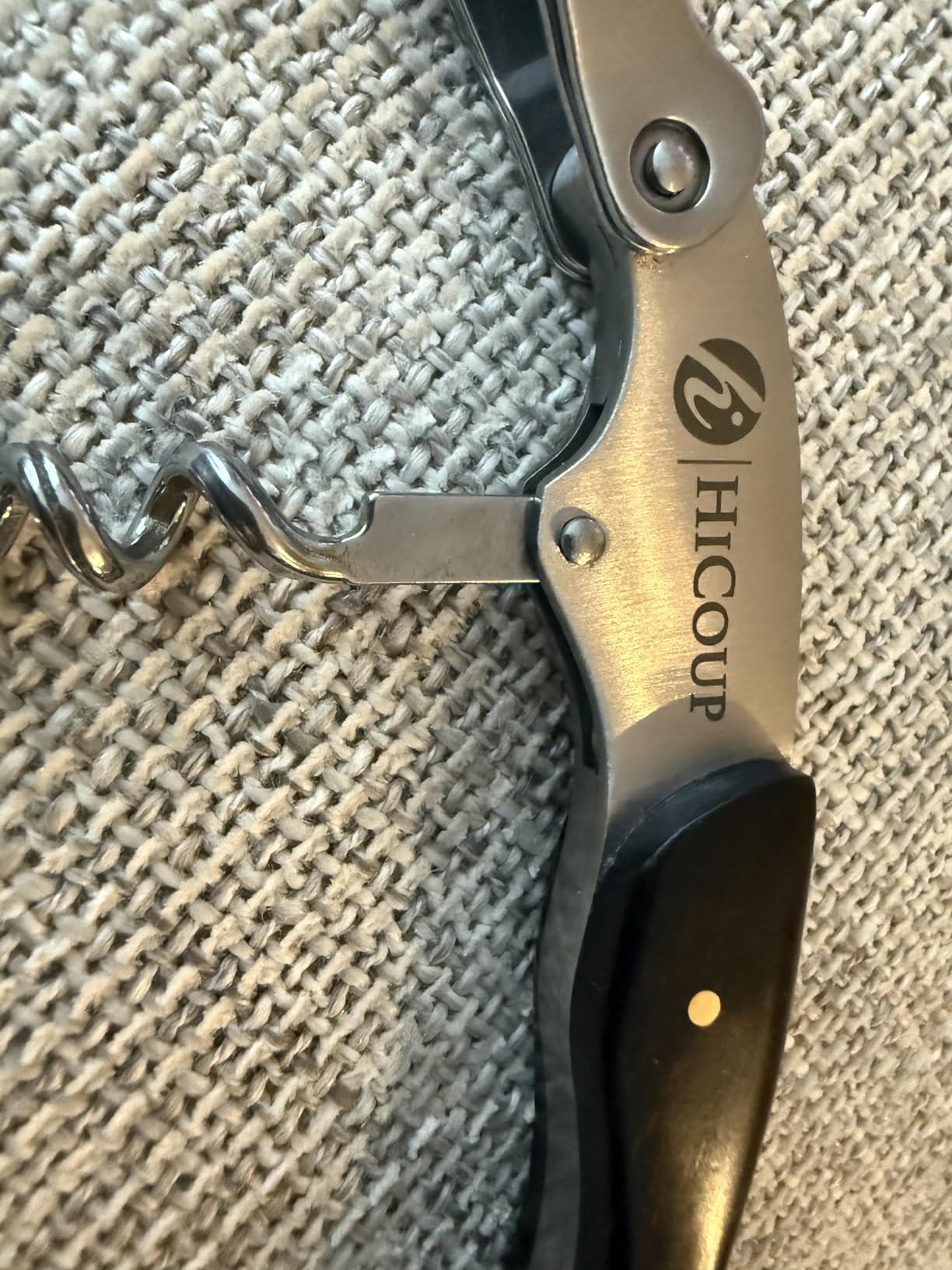 Hicoup Wine Opener - Professional Corkscrews for Wine Bottles w/Foil Cutter and Cap Remover - Manual Wine Key for Servers, Waiters, Bartenders and Home Use - Sandalwood customer photo 2