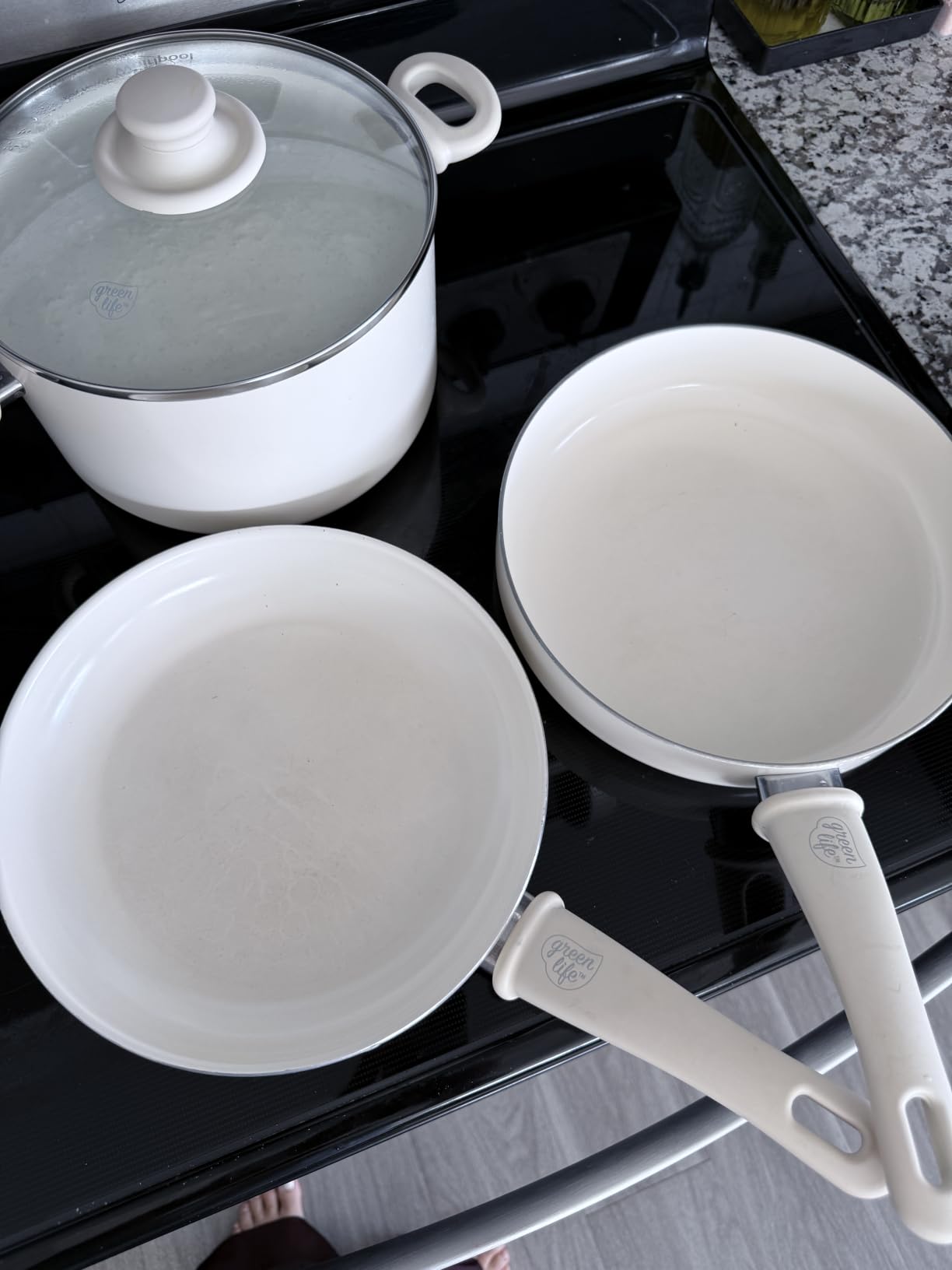 GreenLife 16 Piece Ceramic Nonstick Pots & Pans Cookware Set, Turquoise | PFAS-Free Ceramic Nonstick, Stockpot, Frying Pans, Saucepans, Saute Pan, Stay-Cool Handles, Dishwasher & Oven Safe up to 350F customer photo 2