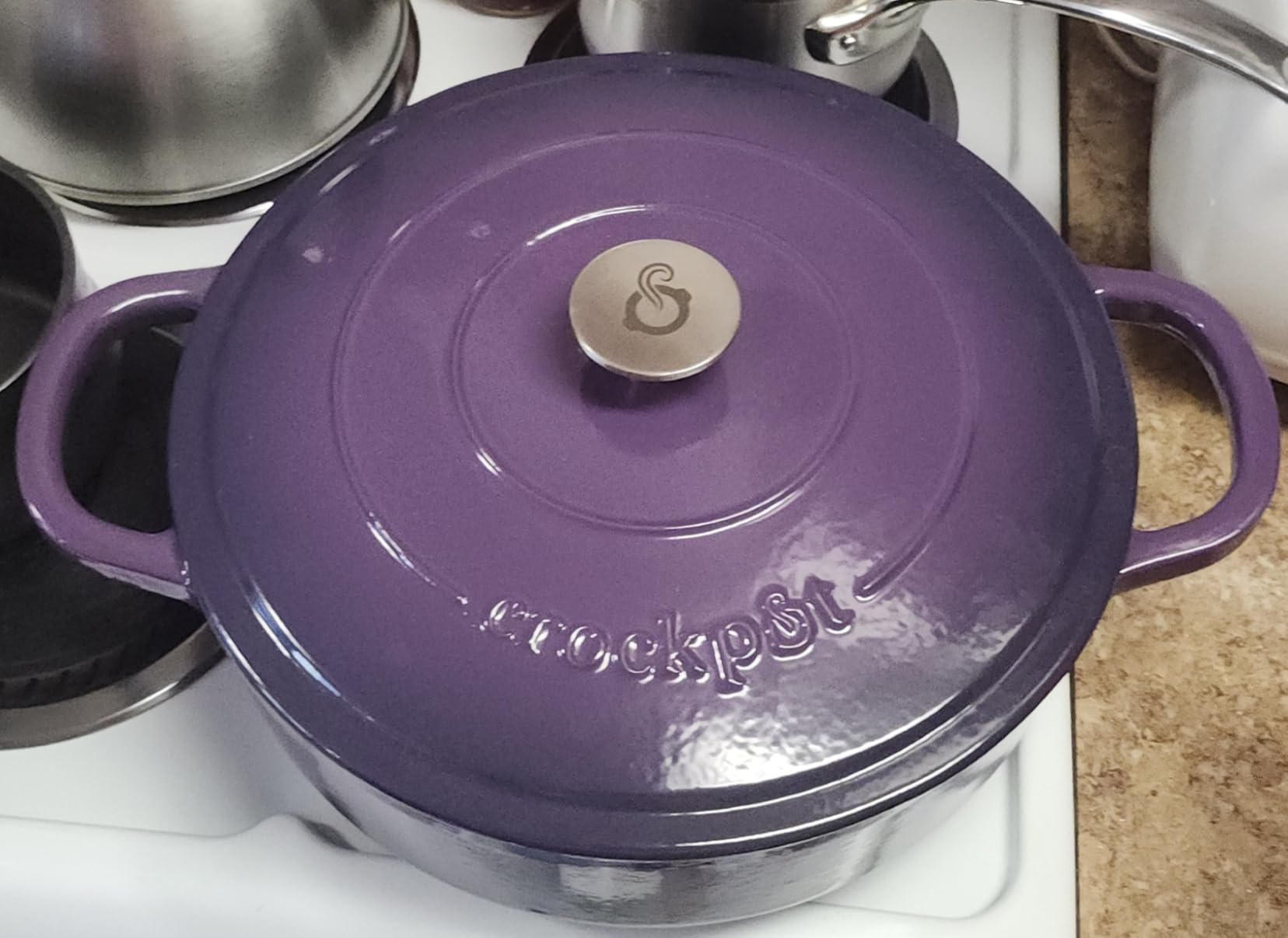 Crock-Pot Artisan Enameled Cast Iron Braiser W/Lid, 5 Quart, Slate Gray customer photo 2